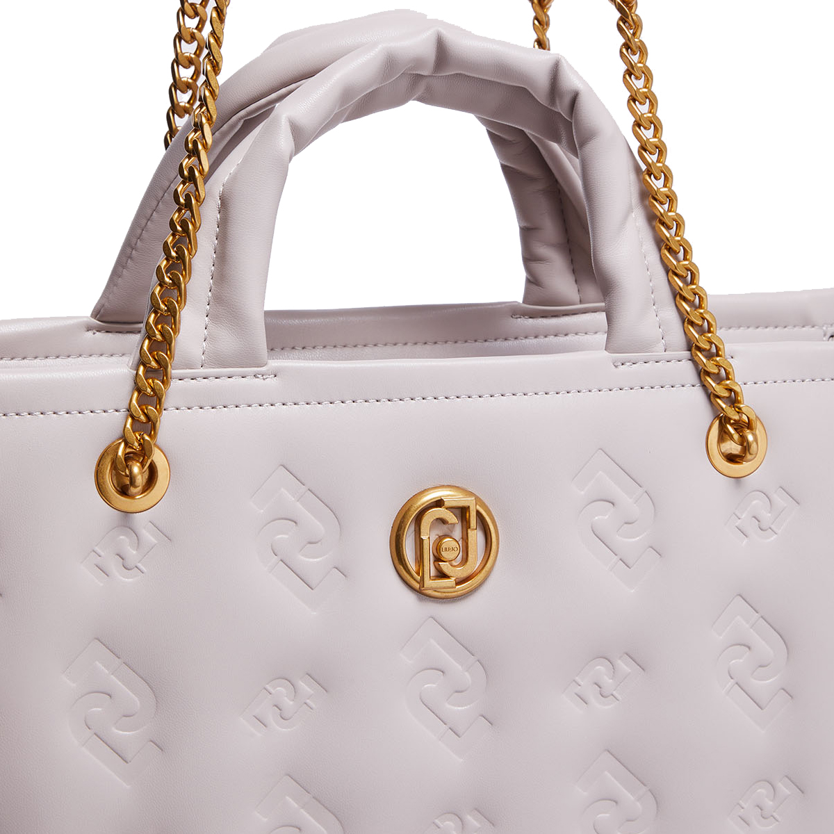 Liu Jo Shopping Bag Ecosostenibile con logo embossed Bone - 4