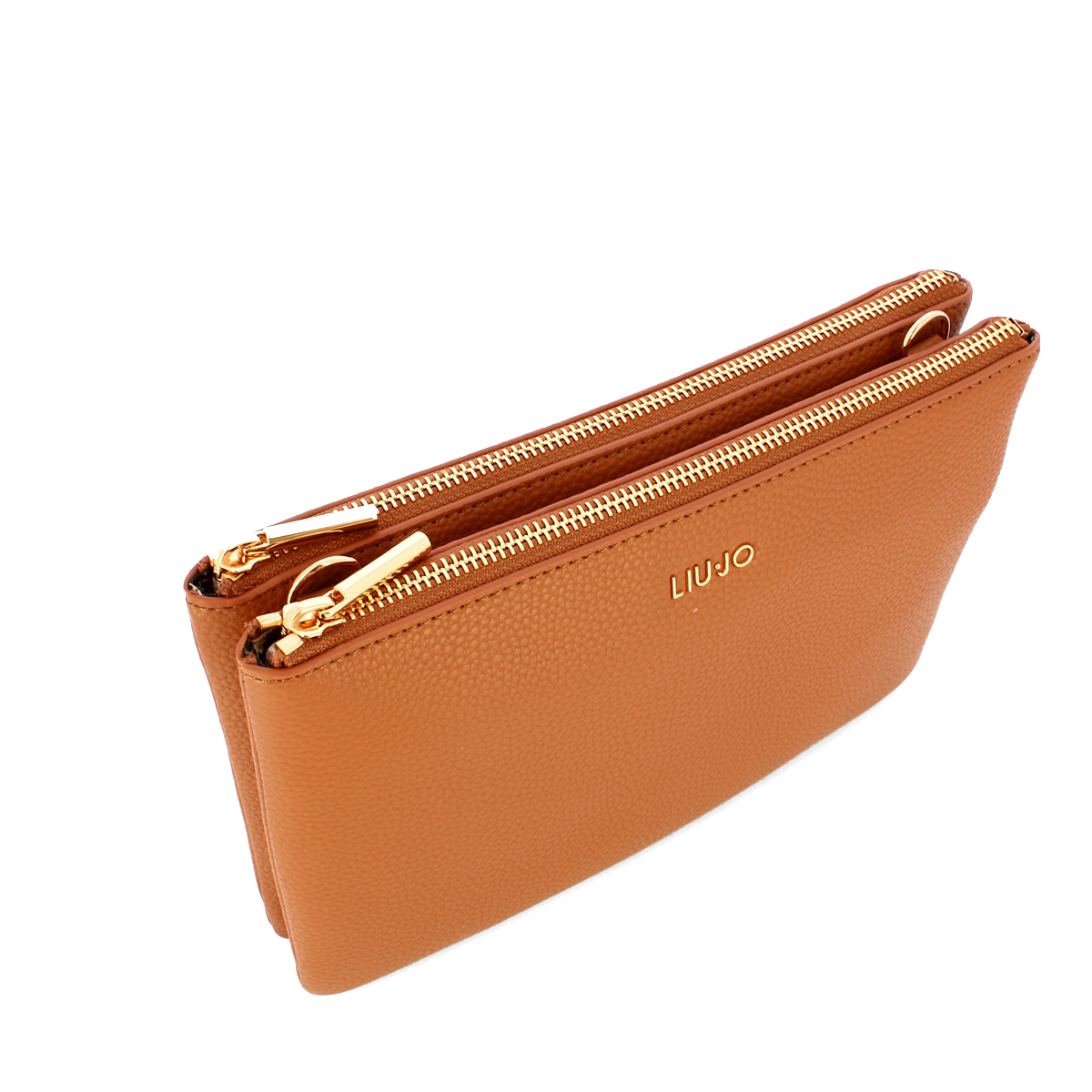 Liu Jo Pochette Ecosostenibile con doppia zip Bronze Caramel - 5