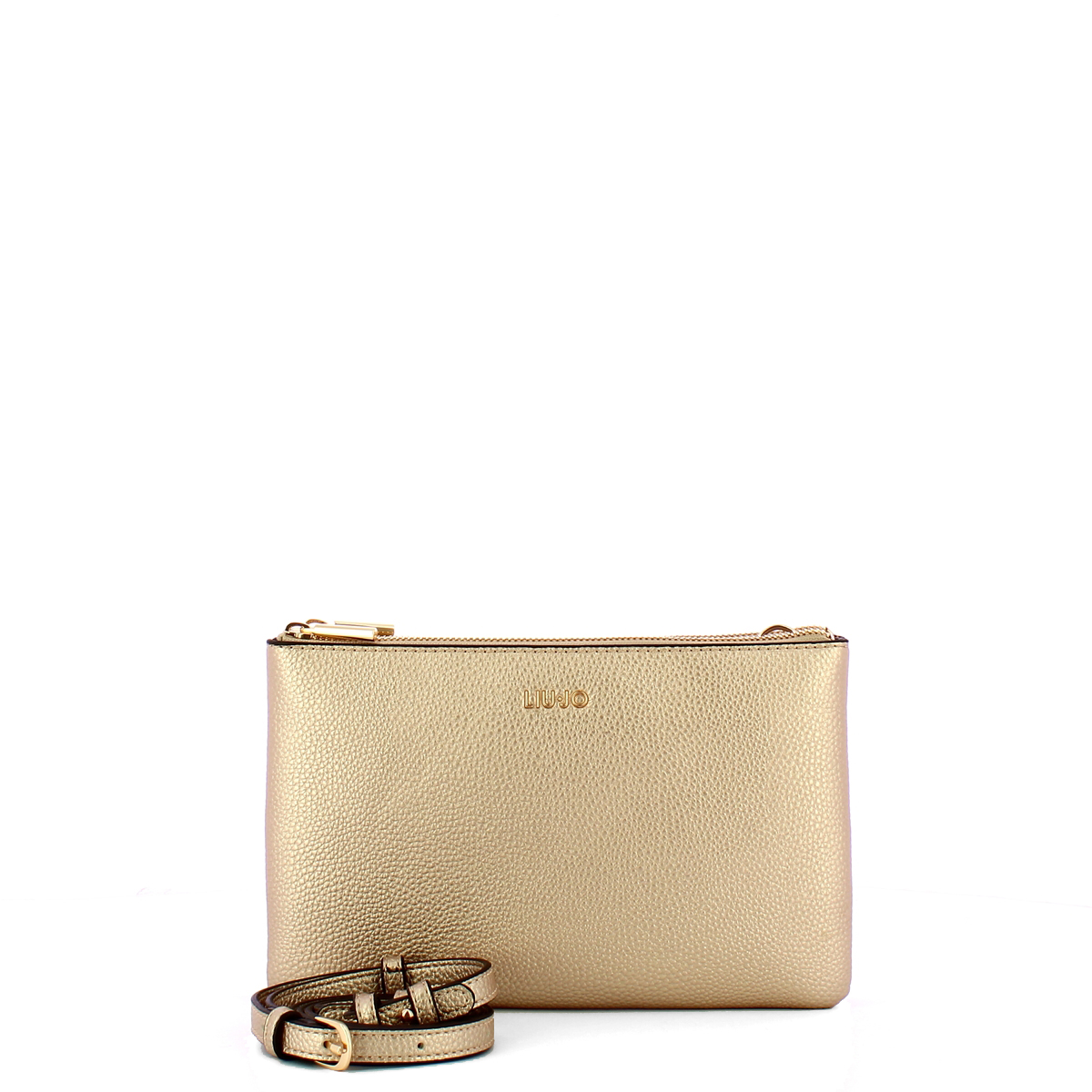 Liu Jo Pochette Ecosostenibile con doppia zip Light Gold - 4