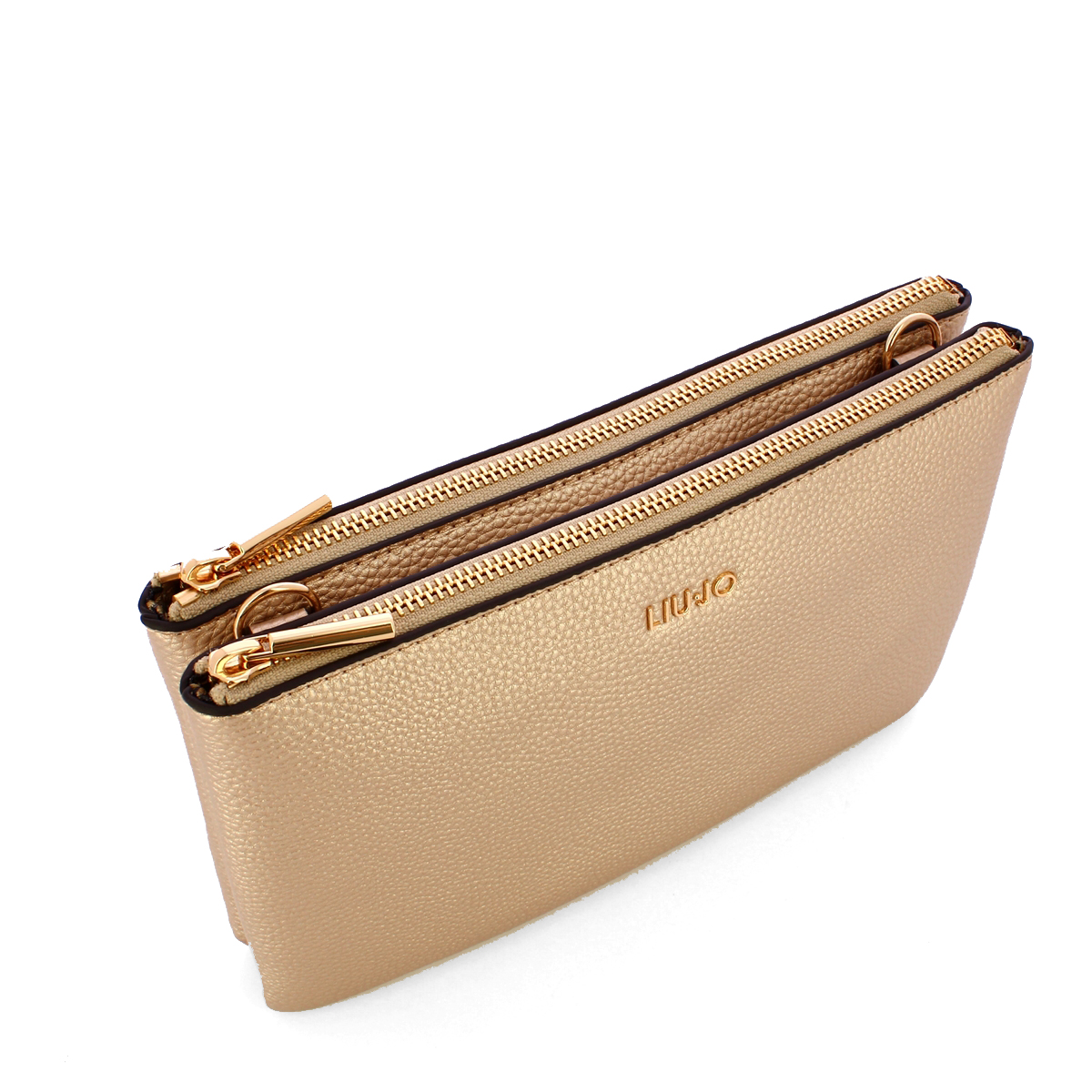 Liu Jo Pochette Ecosostenibile con doppia zip Light Gold - 5