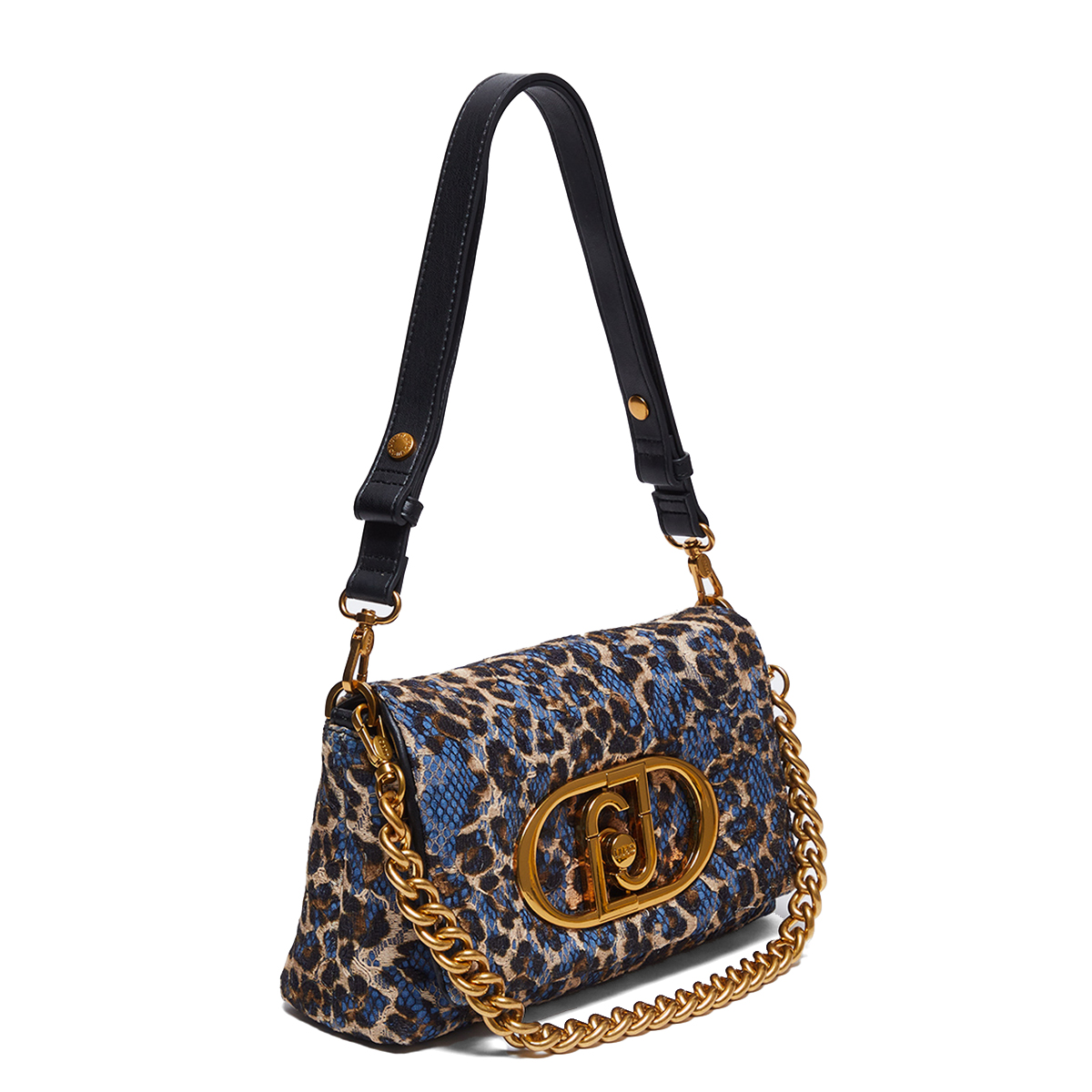 Liu Jo Borsa a spalla LaPuffy Denim Blue Pizzo Animalier - 2