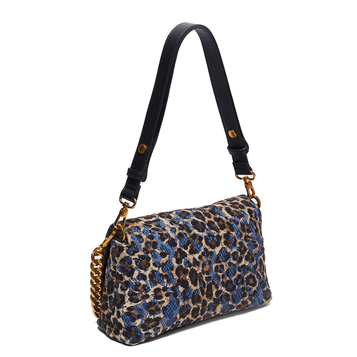 Liu Jo Borsa a spalla LaPuffy Denim Blue Pizzo Animalier - 3