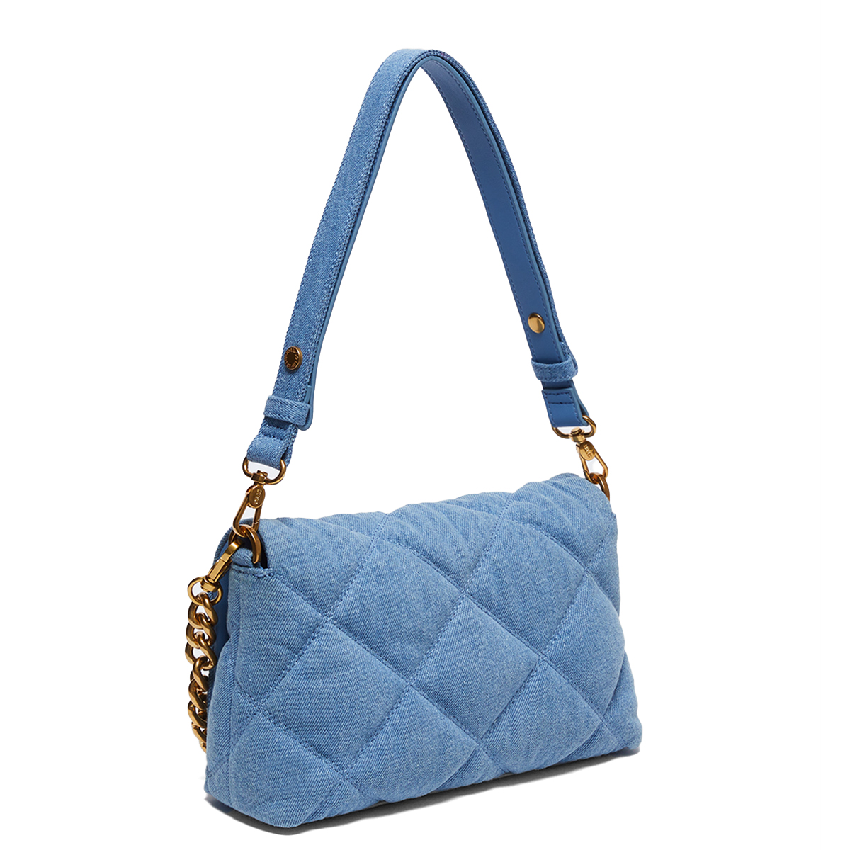 Liu Jo Borsa a spalla LaPuffy in denim matelassé Blue Denim - 3