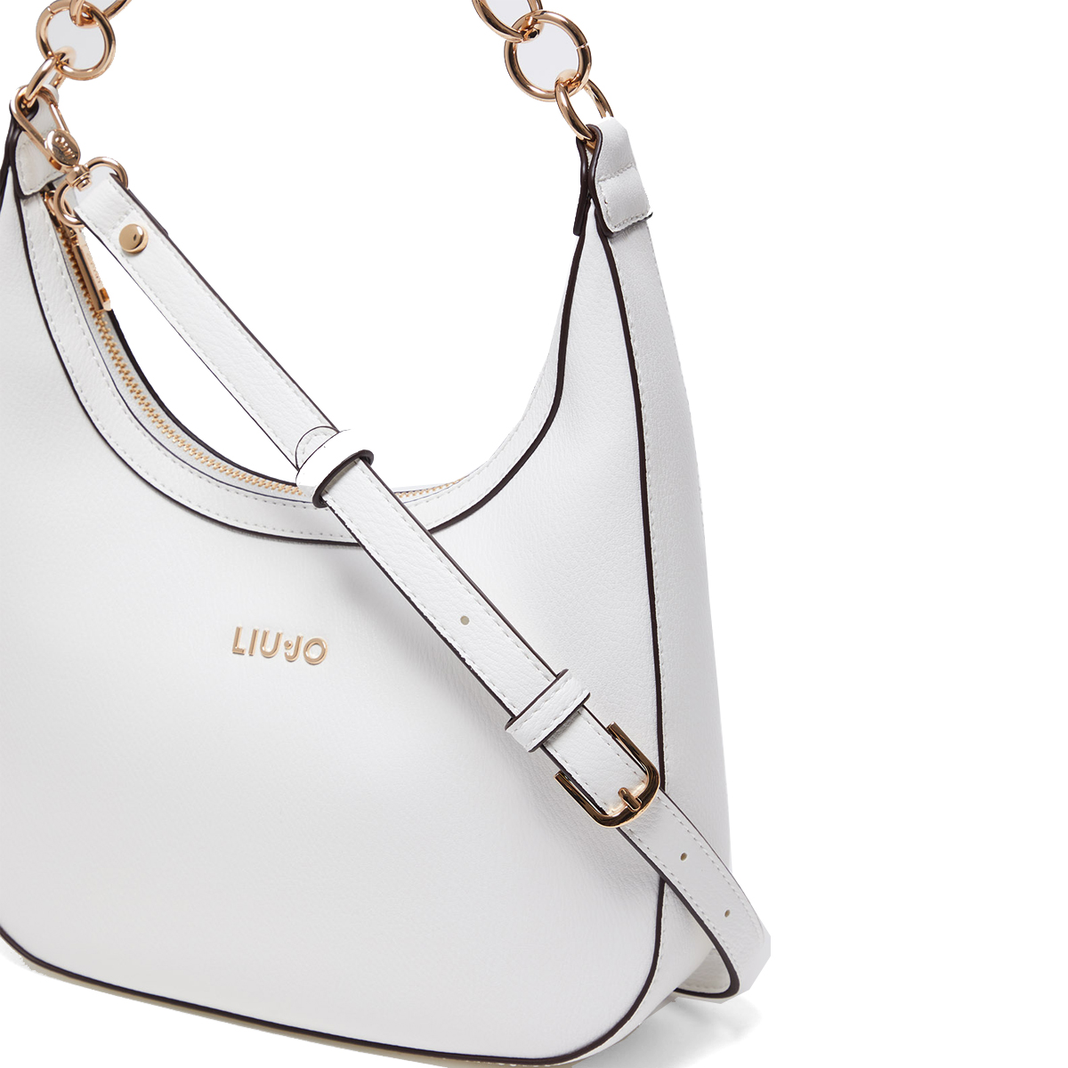 Liu Jo Hobo Bag con logo Off White - 4