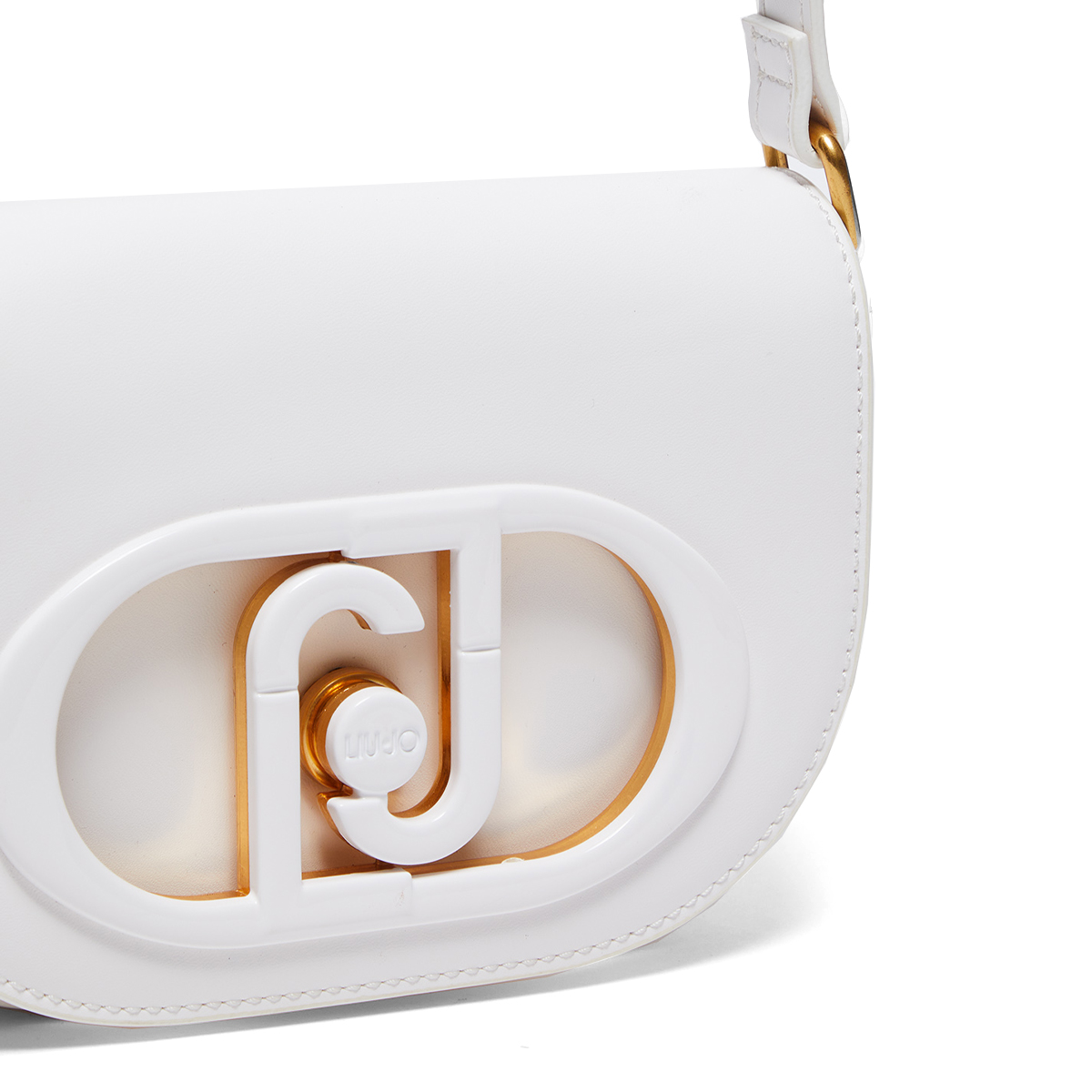 Liu Jo Borsa a spalla Medium con logo Off White - 4