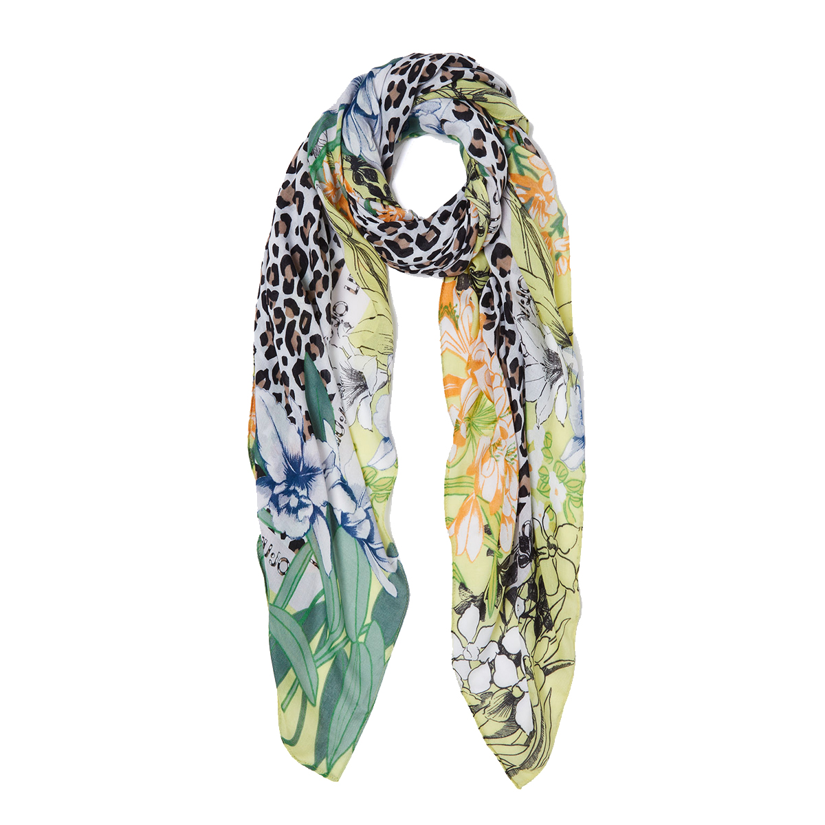 Liu Jo Foulard con stampa floreale animalier Lemon Juice - 2