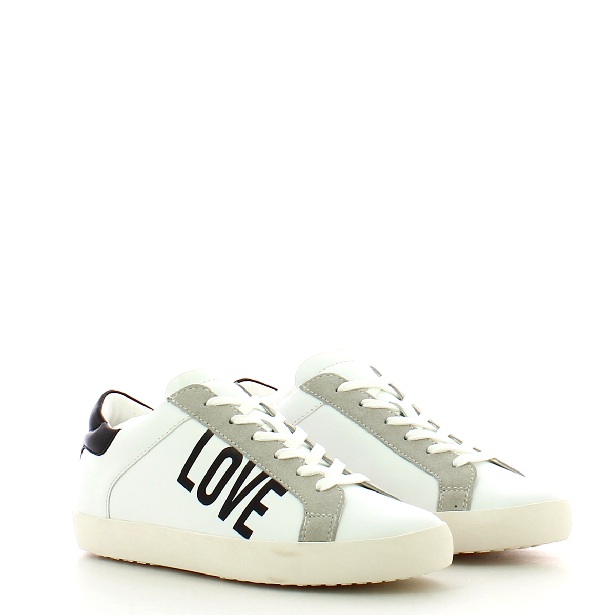 Love Moschino Sneakers con logo e inserti in suede - 2