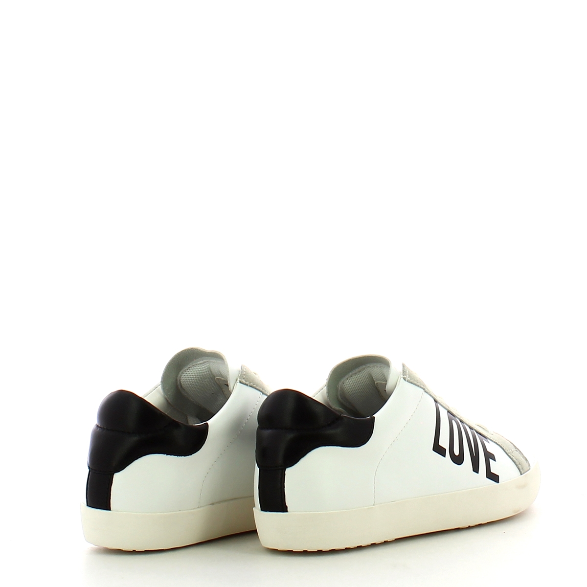 Love Moschino Sneakers con logo e inserti in suede - 3