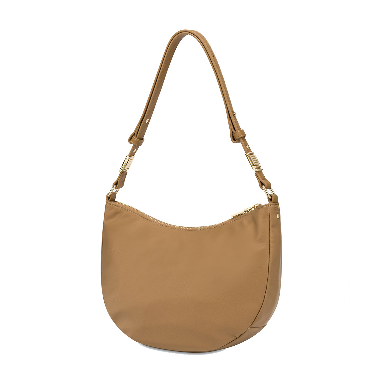 Love Moschino Borsa a tracolla in Nylon LM Plaque Beige - 2