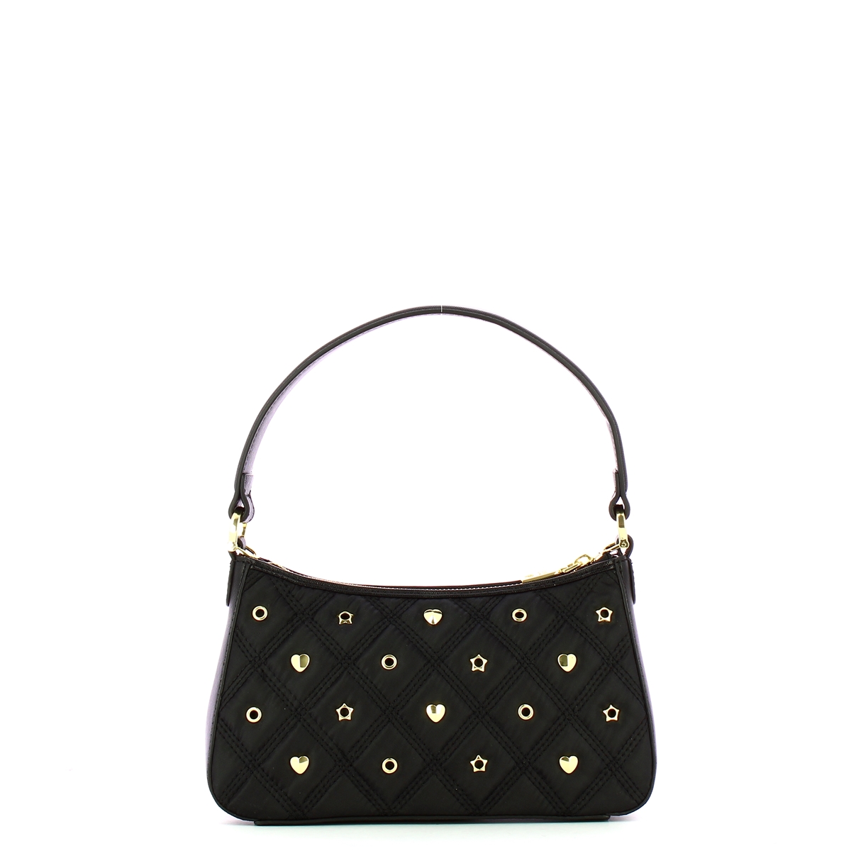 Love Moschino Borsa a mano in nylon con borchie Nero - 3