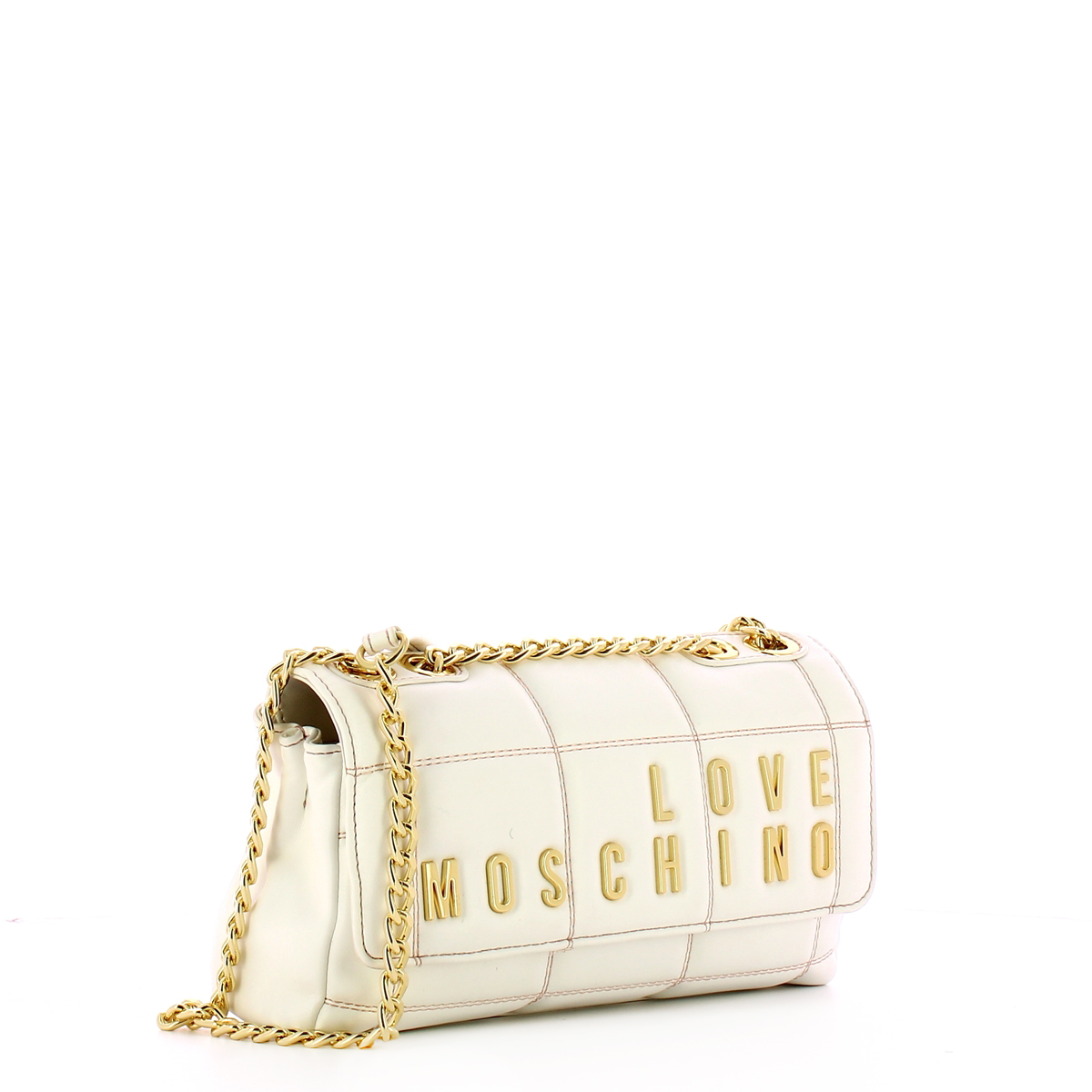 Love Moschino Borsa a spalla Embroidery Quilt Bianco - 2