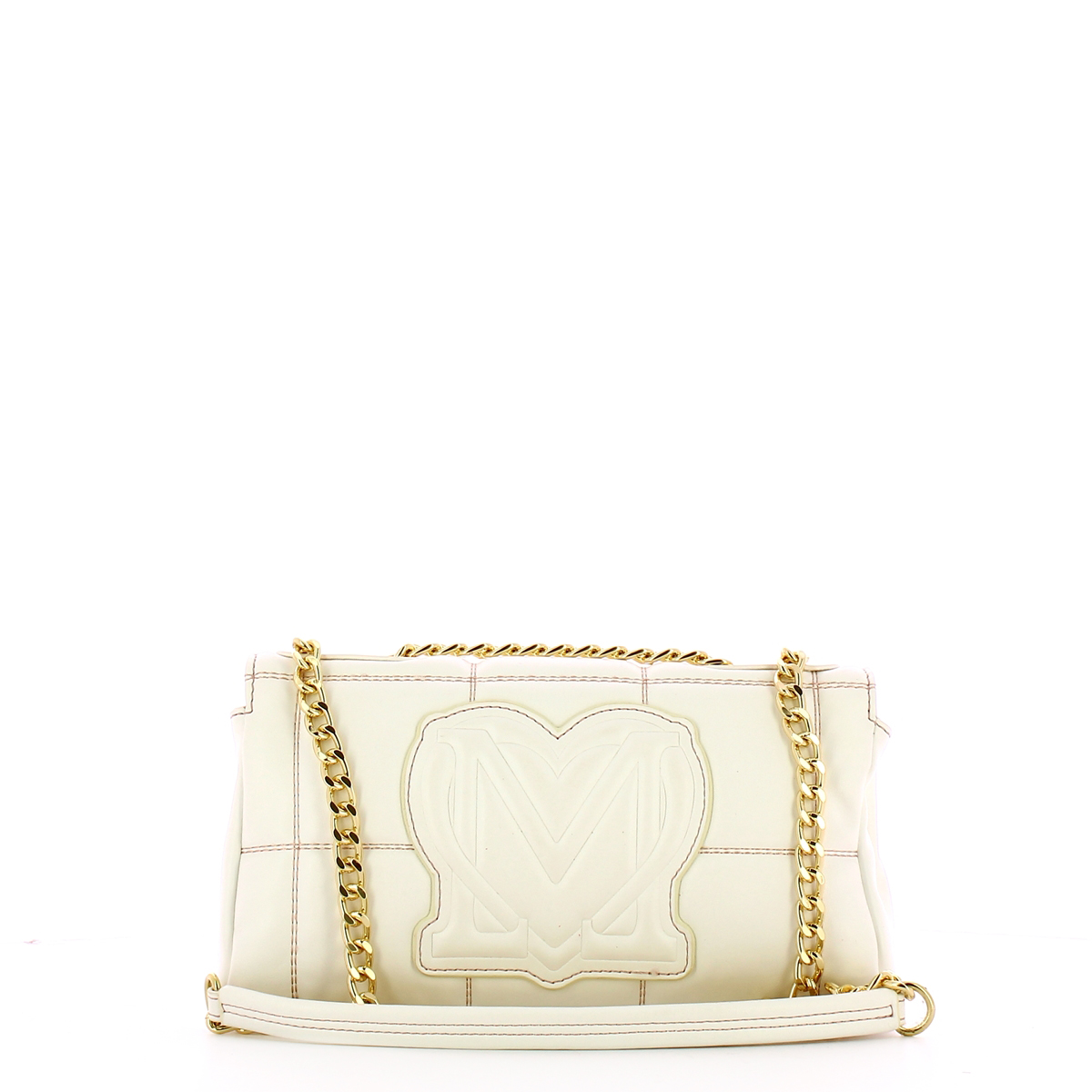 Love Moschino Borsa a spalla Embroidery Quilt Bianco - 3