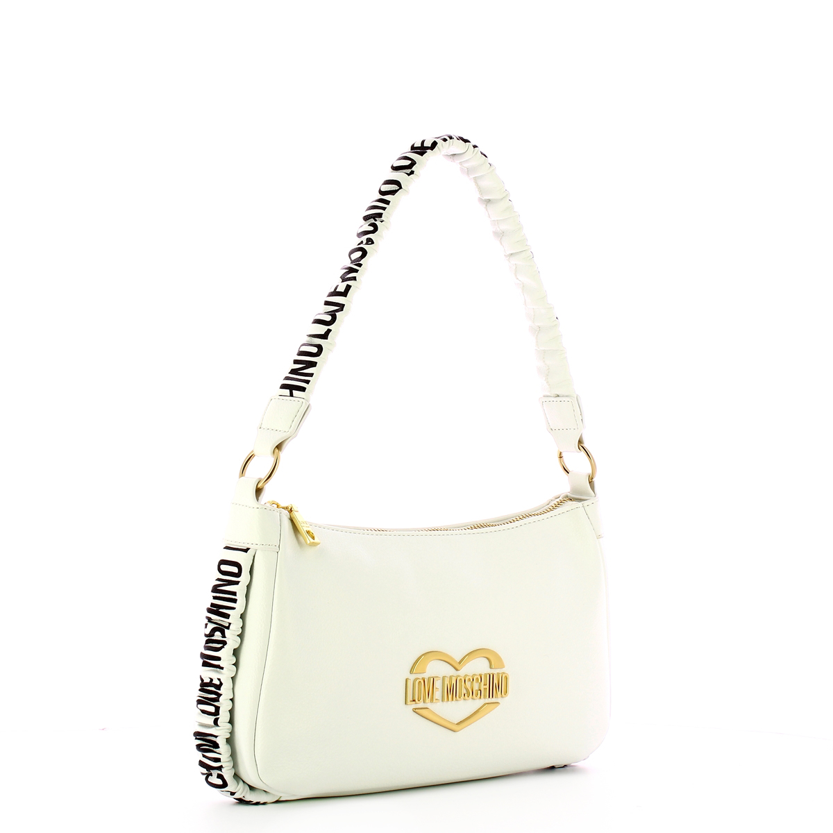 Love Moschino Borsa a spalla Logo Band Bianco - 2