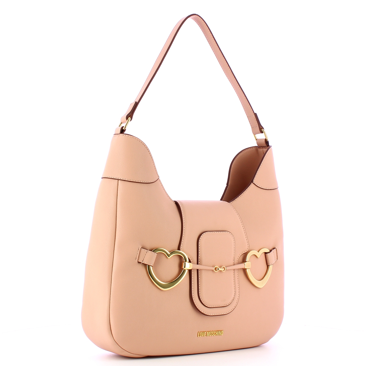 Love Moschino Hobo Bag Big Heartbit Nude - 2