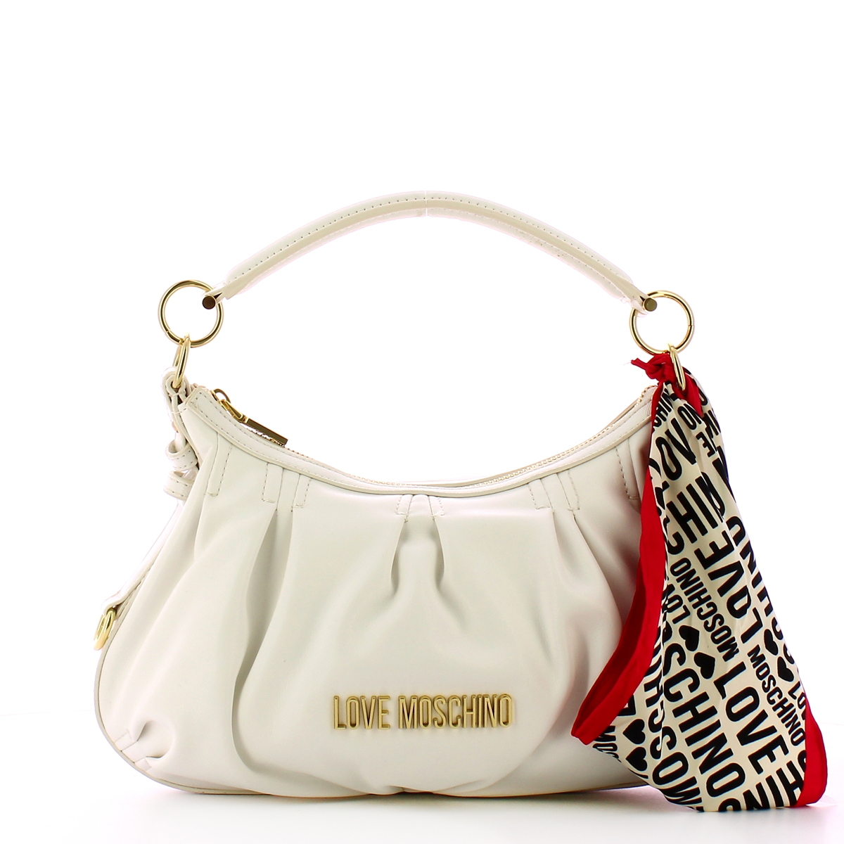 Love Moschino Borsa a mano con foulard City Bag Bianco - 1