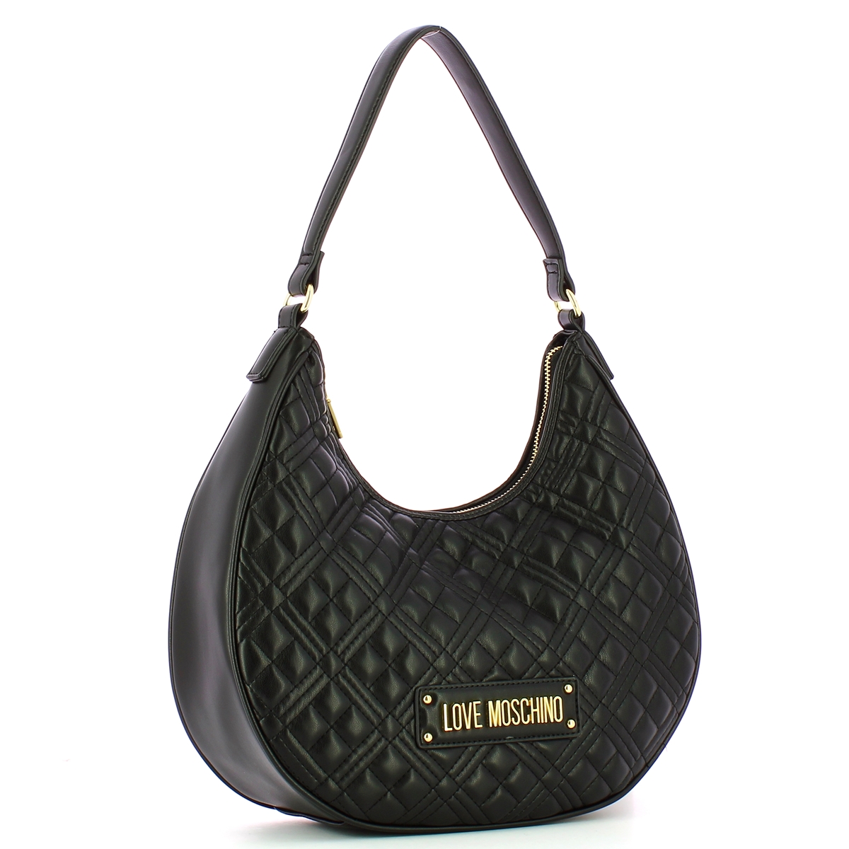 Love Moschino Hobo Bag Shiny Quilted Nero - 2