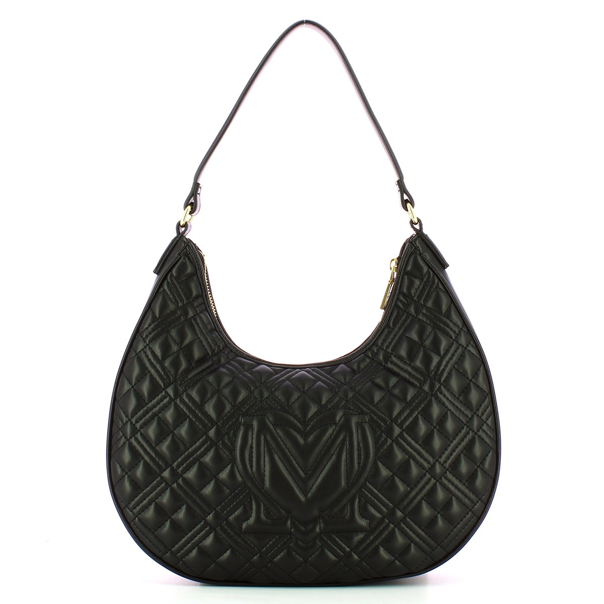 Love Moschino Hobo Bag Shiny Quilted Nero - 3