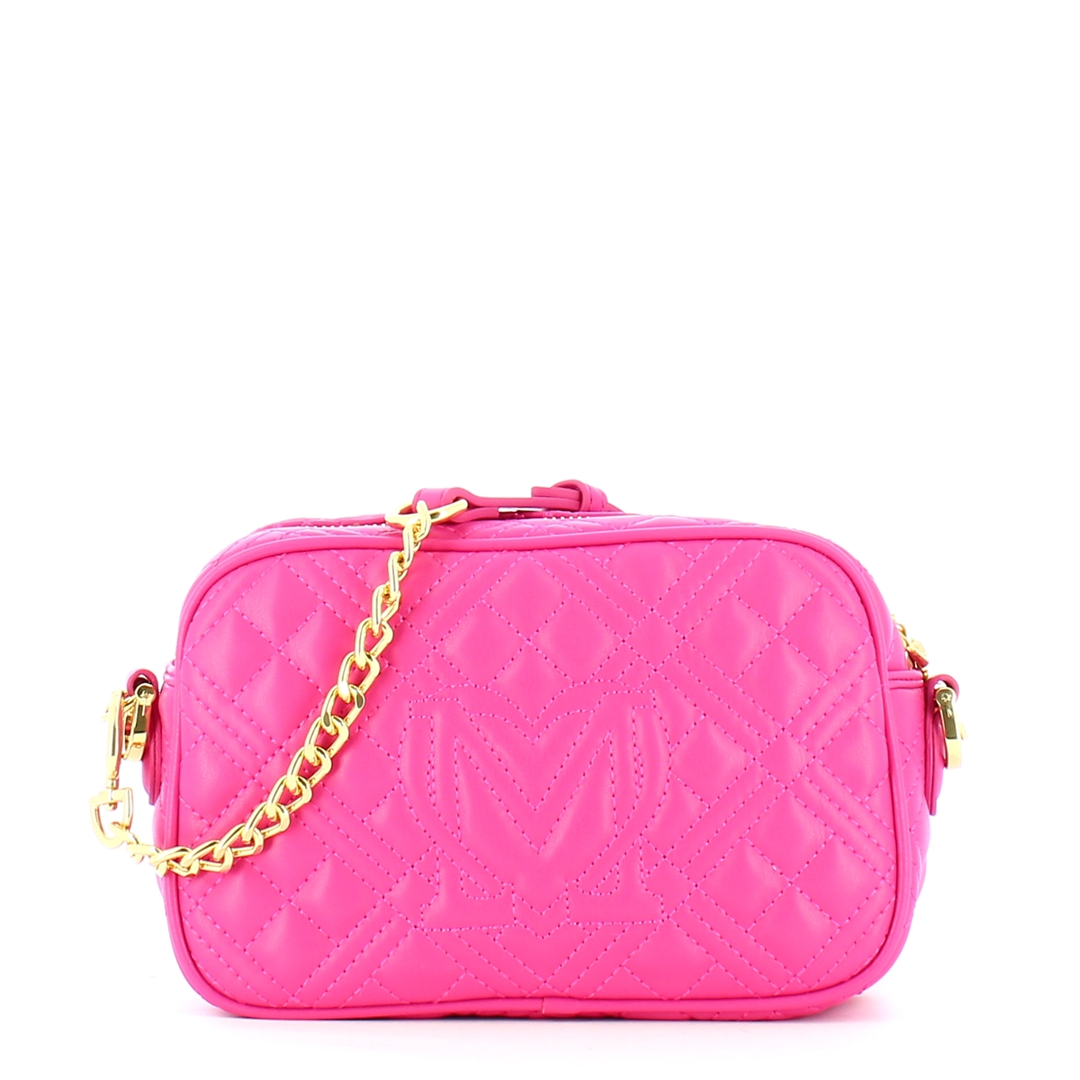 Love Moschino Camera Bag Shiny Quilted Fuxia - 3