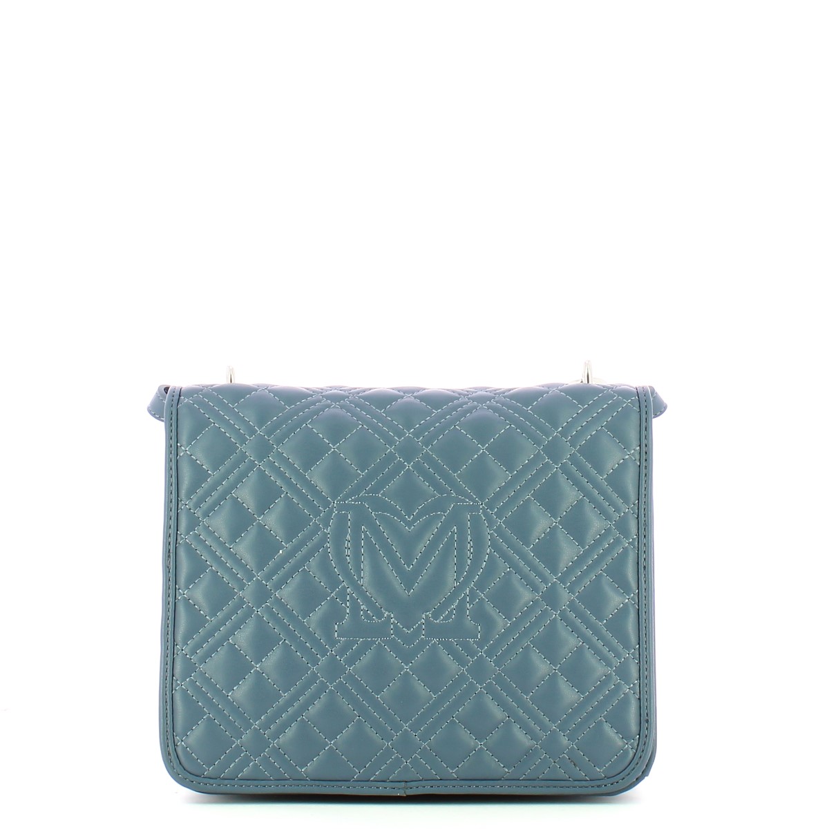 Love Moschino Borsa a tracolla con catena Shiny Quilted Denim - 3