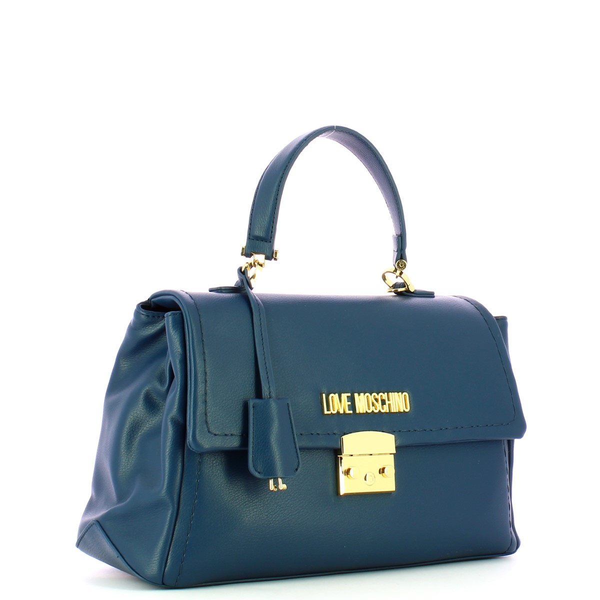 Love Moschino Borsa a mano Medium Sweet Lock Blu - 2