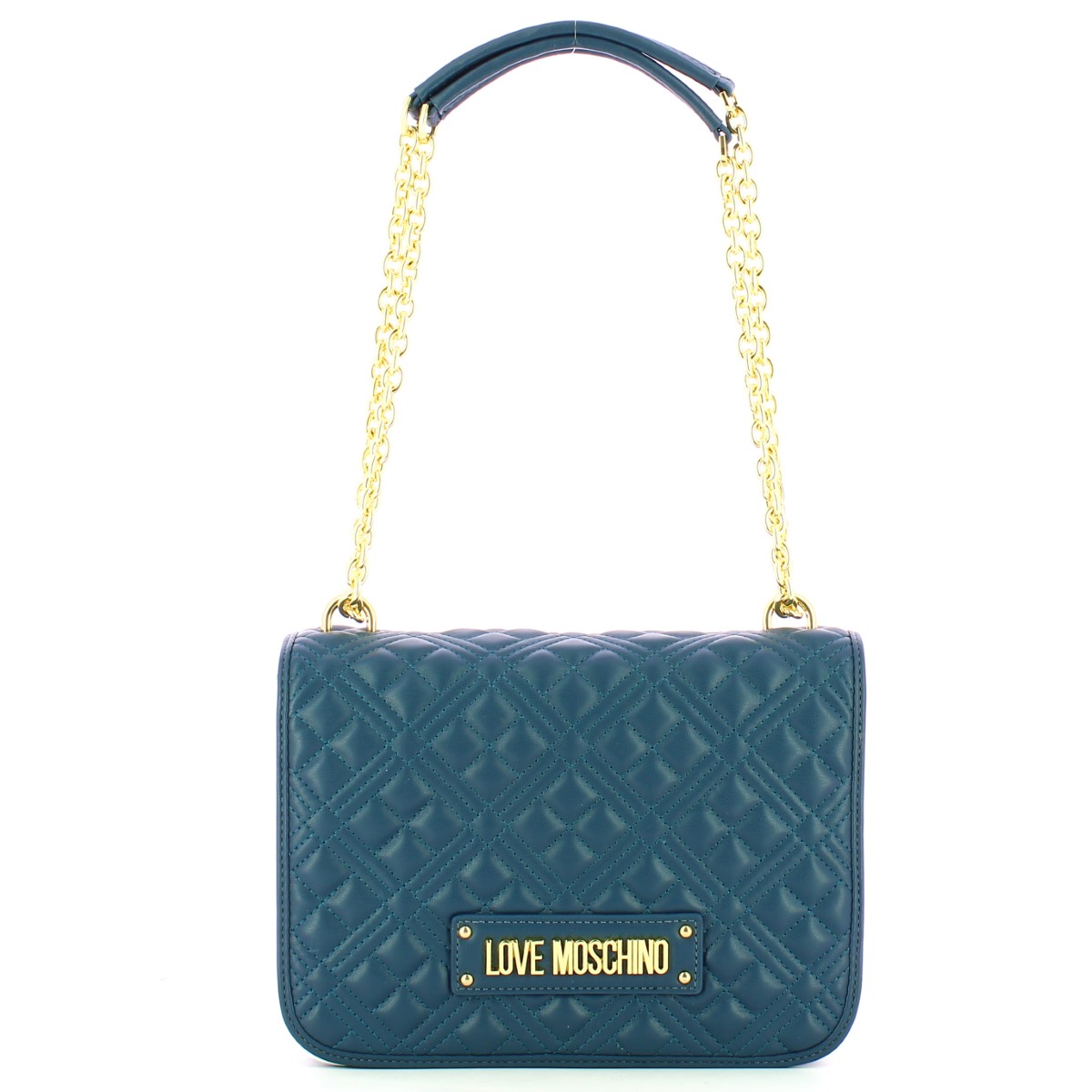 Love Moschino Borsa a spalla Shiny Quilted Blu - 1