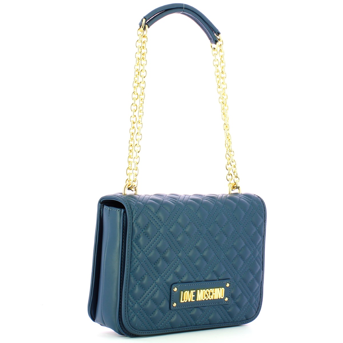 Love Moschino Borsa a spalla Shiny Quilted Blu - 2