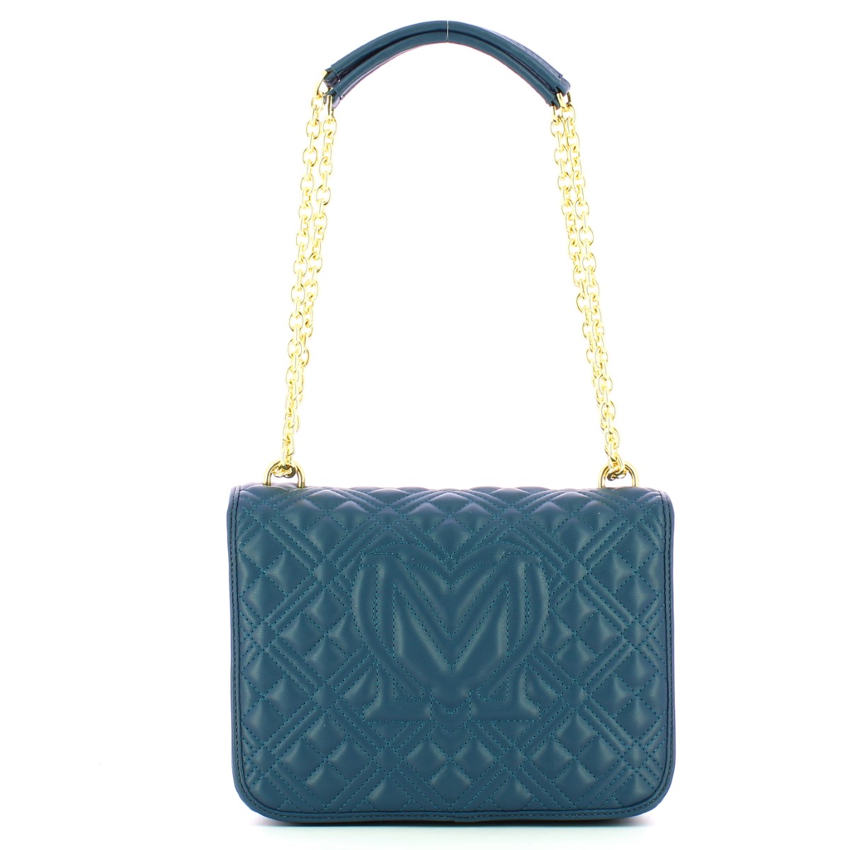 Love Moschino Borsa a spalla Shiny Quilted Blu - 3