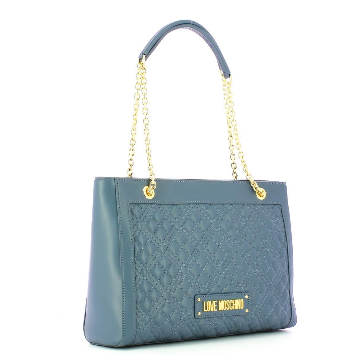 Love Moschino Shopper Shiny Quilted Denim - 2