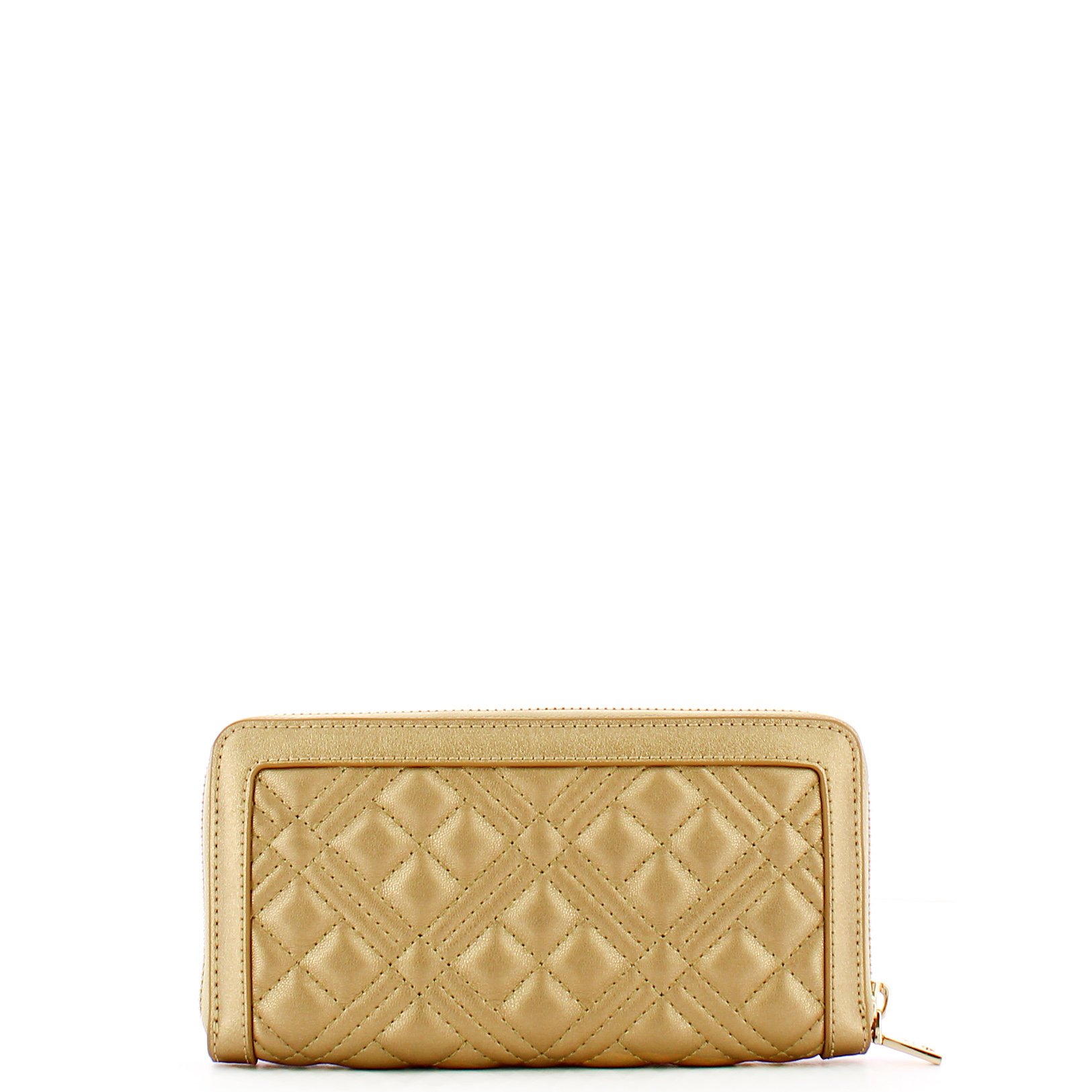 Love Moschino Portafoglio Shiny Quilted Zip Around Oro - 2