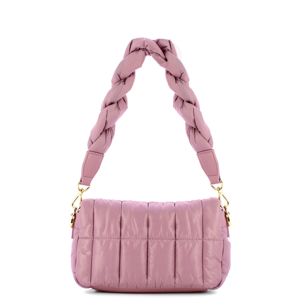 Love Moschino Borsa a spalla Thin Air in nylon trapuntato Lilla - 3