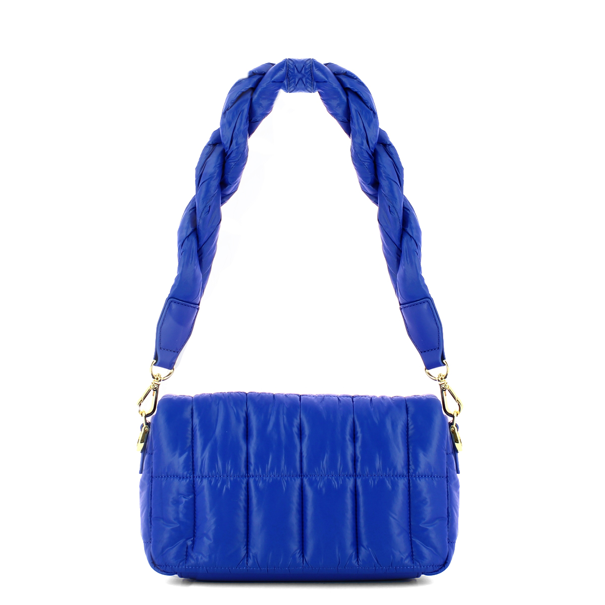 Love Moschino Borsa a spalla Thin Air in nylon trapuntato Blu Oceano - 3