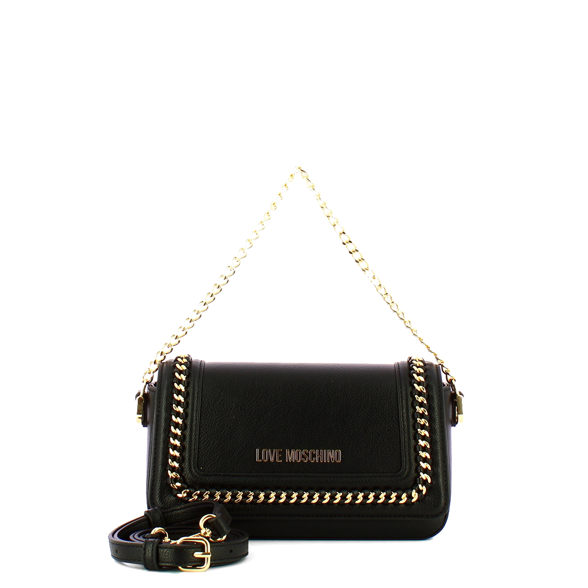 Love Moschino Borsa a mano Small con catena Nero - 4