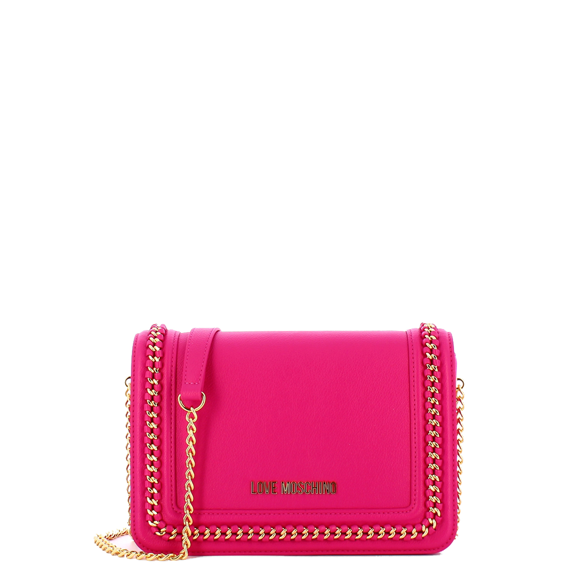 Love Moschino Borsa a spalla con catena Fuxia - 1