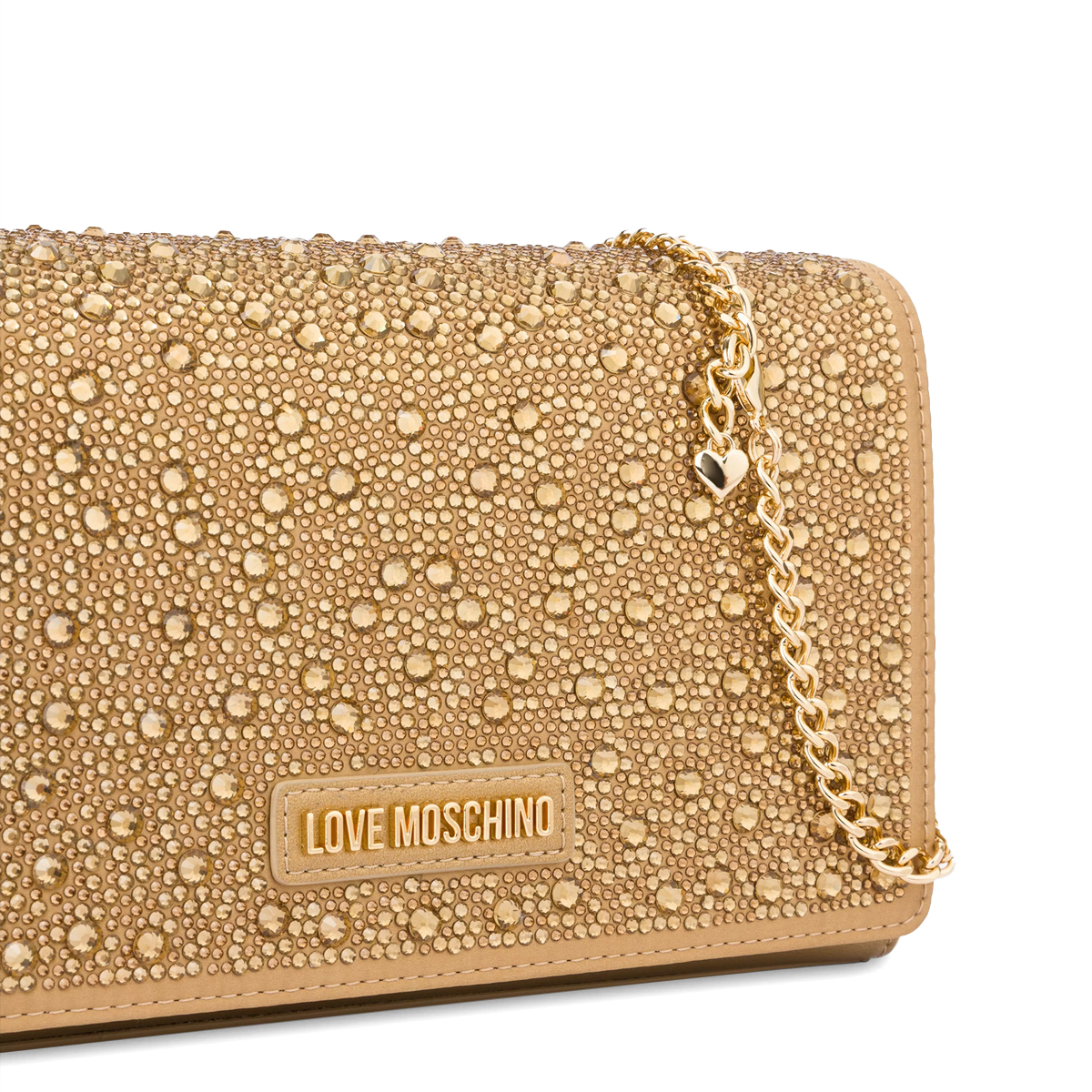 Love Moschino Pochette con strass Champagne - 3