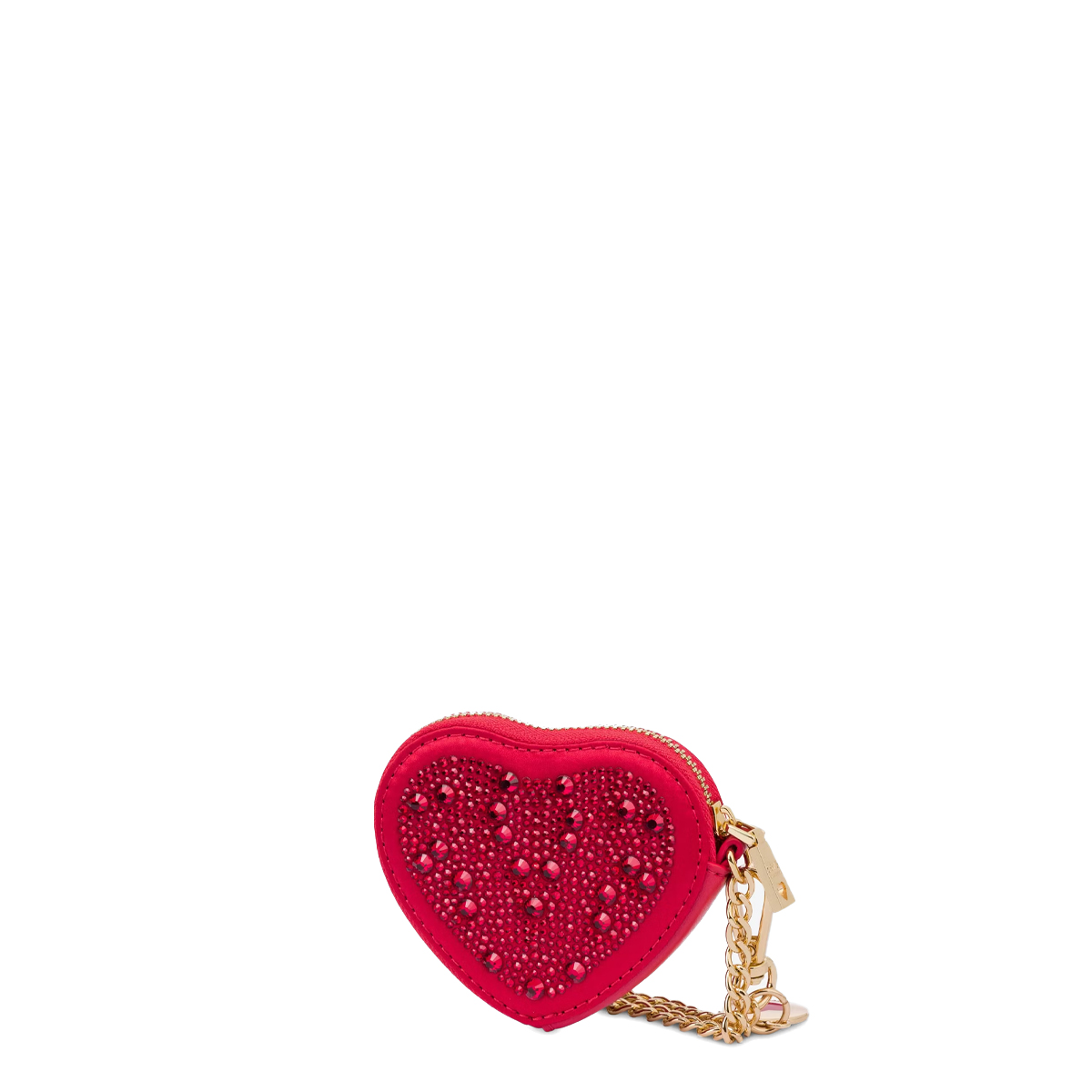 Love Moschino Bustina Portachiavi Cuore con strass Rosso - 2