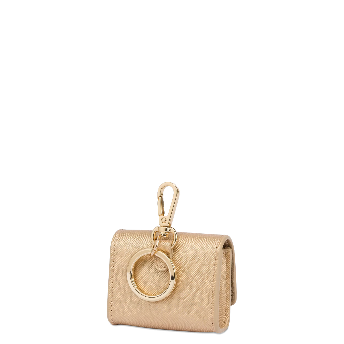 Love Moschino Mini Bustina Portachiavi Oro Laminato - 3