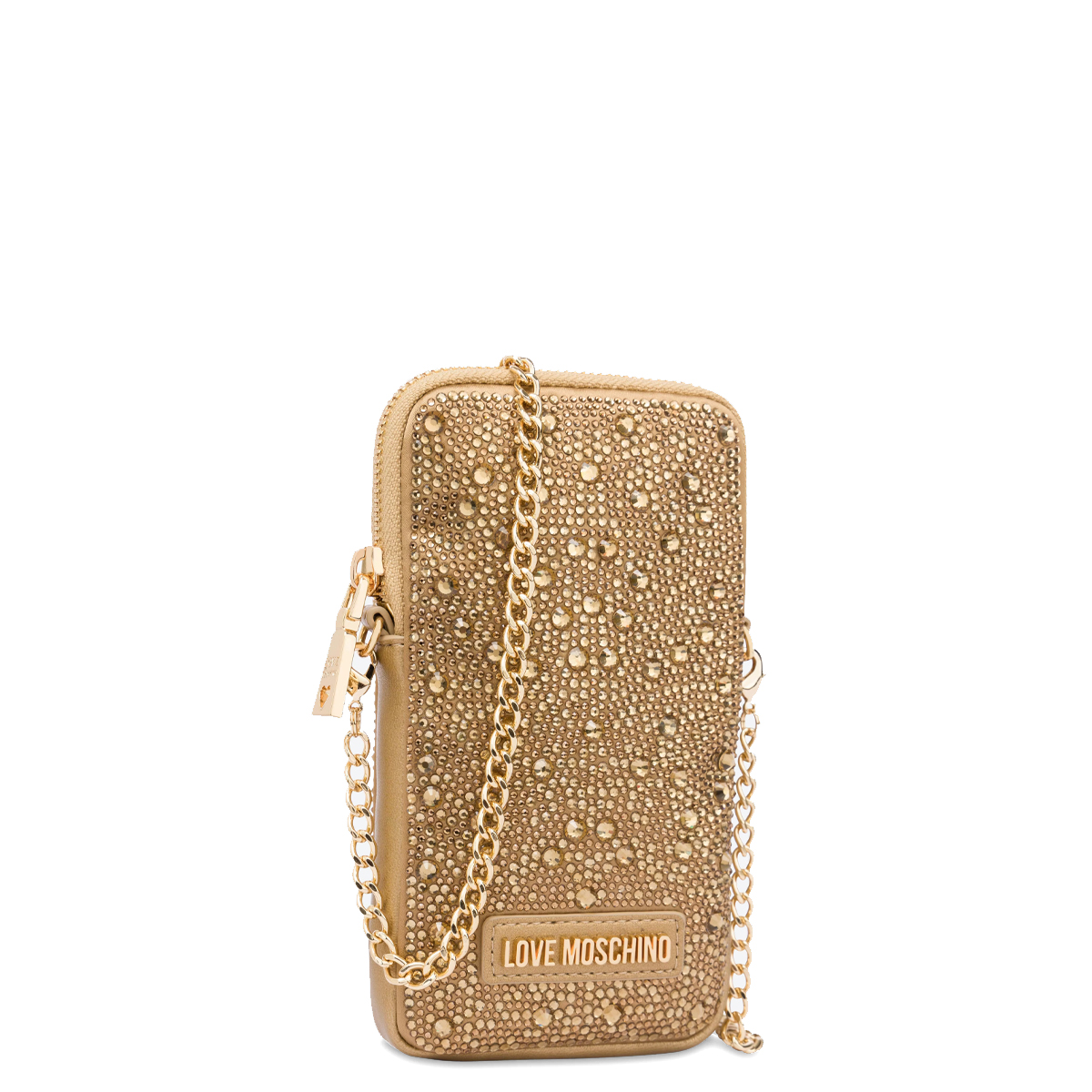 Love Moschino Portacellulare con strass Champagne - 2