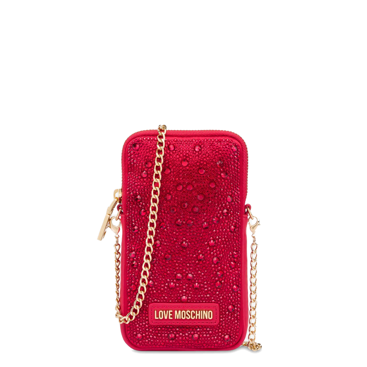 Love Moschino Portacellulare con strass Rosso - 1