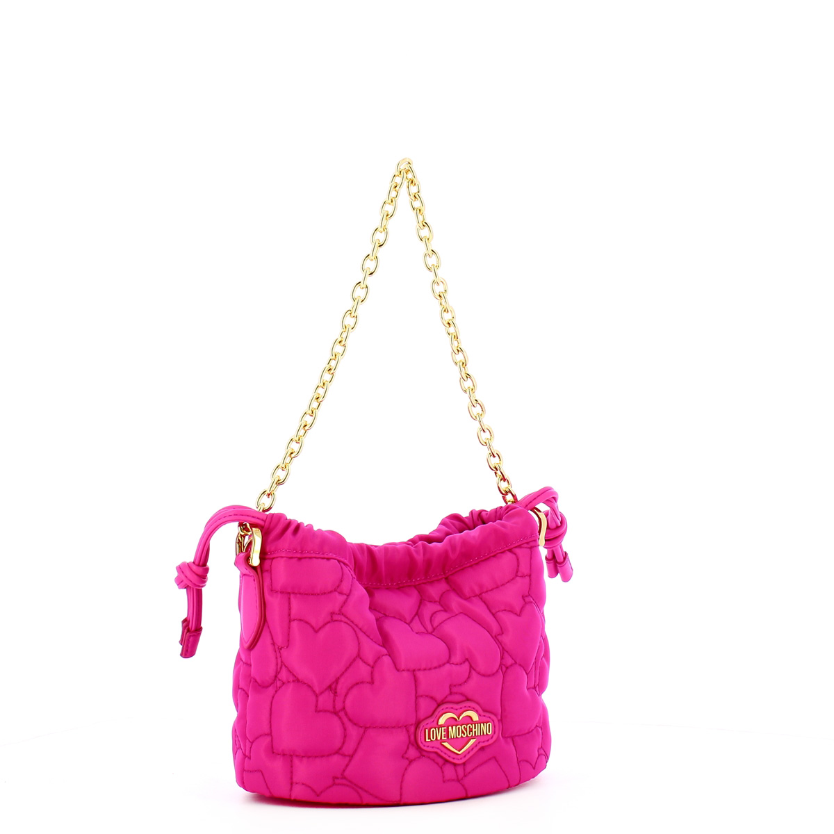 Love Moschino Borsa a mano Eco-Friendly Puffy Heart Fuxia - 2