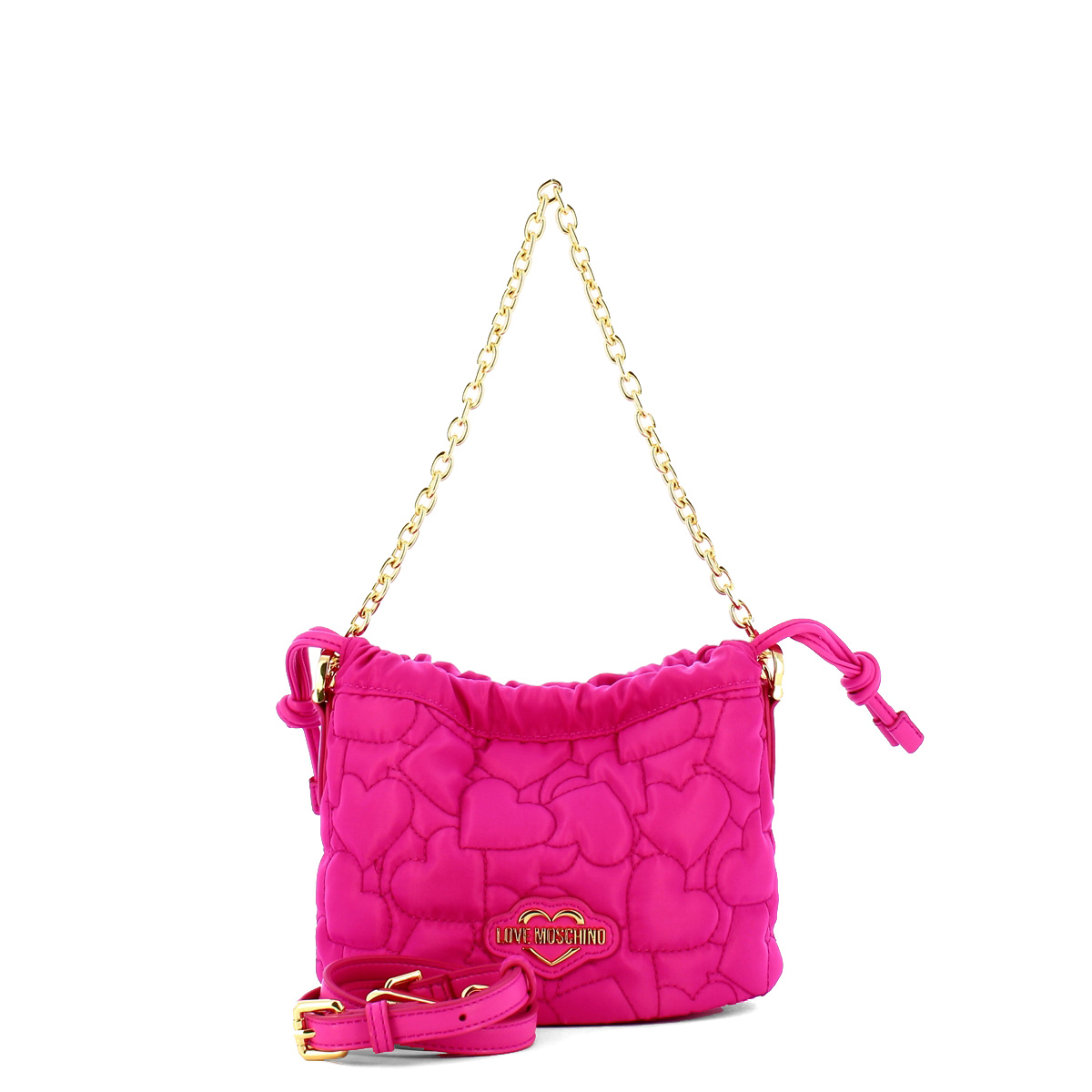 Love Moschino Borsa a mano Eco-Friendly Puffy Heart Fuxia - 4