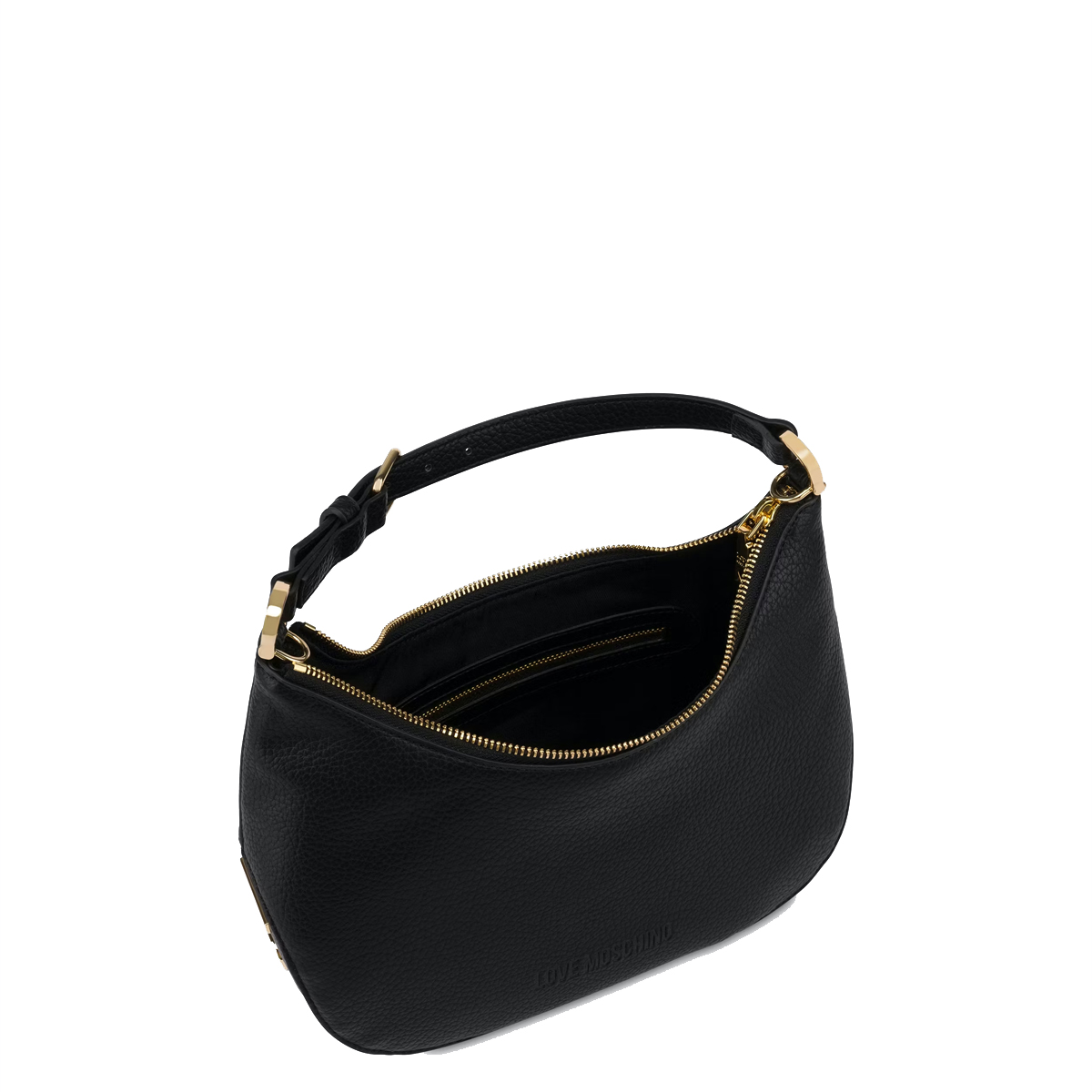 Love Moschino Hobo Bag Small Eco-Friendly Giant Logo Nero - 4