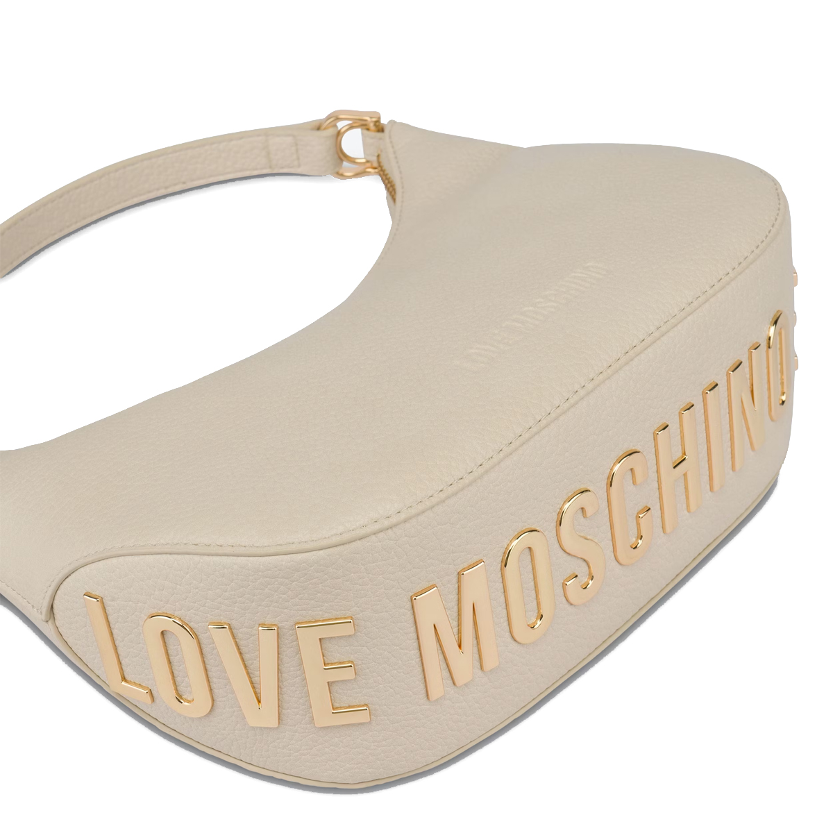 Love Moschino Hobo Bag Small Eco-Friendly Giant Logo Avorio - 3