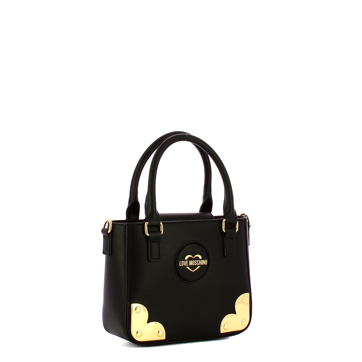 Love Moschino Borsa a mano Gold Corner Nero - 2