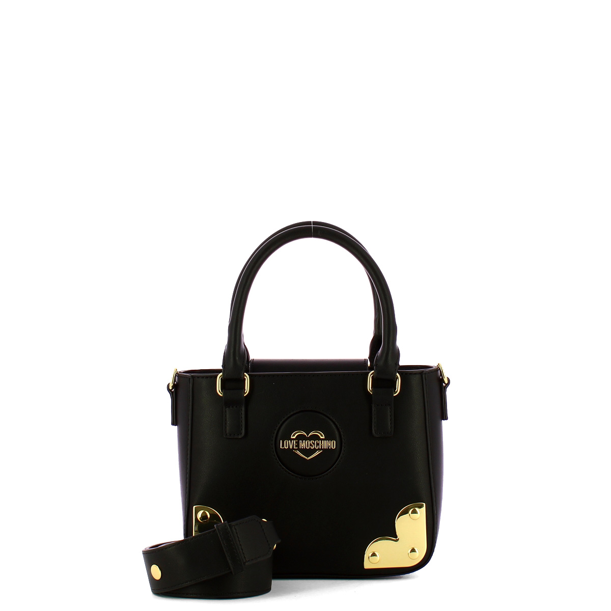 Love Moschino Borsa a mano Gold Corner Nero - 4