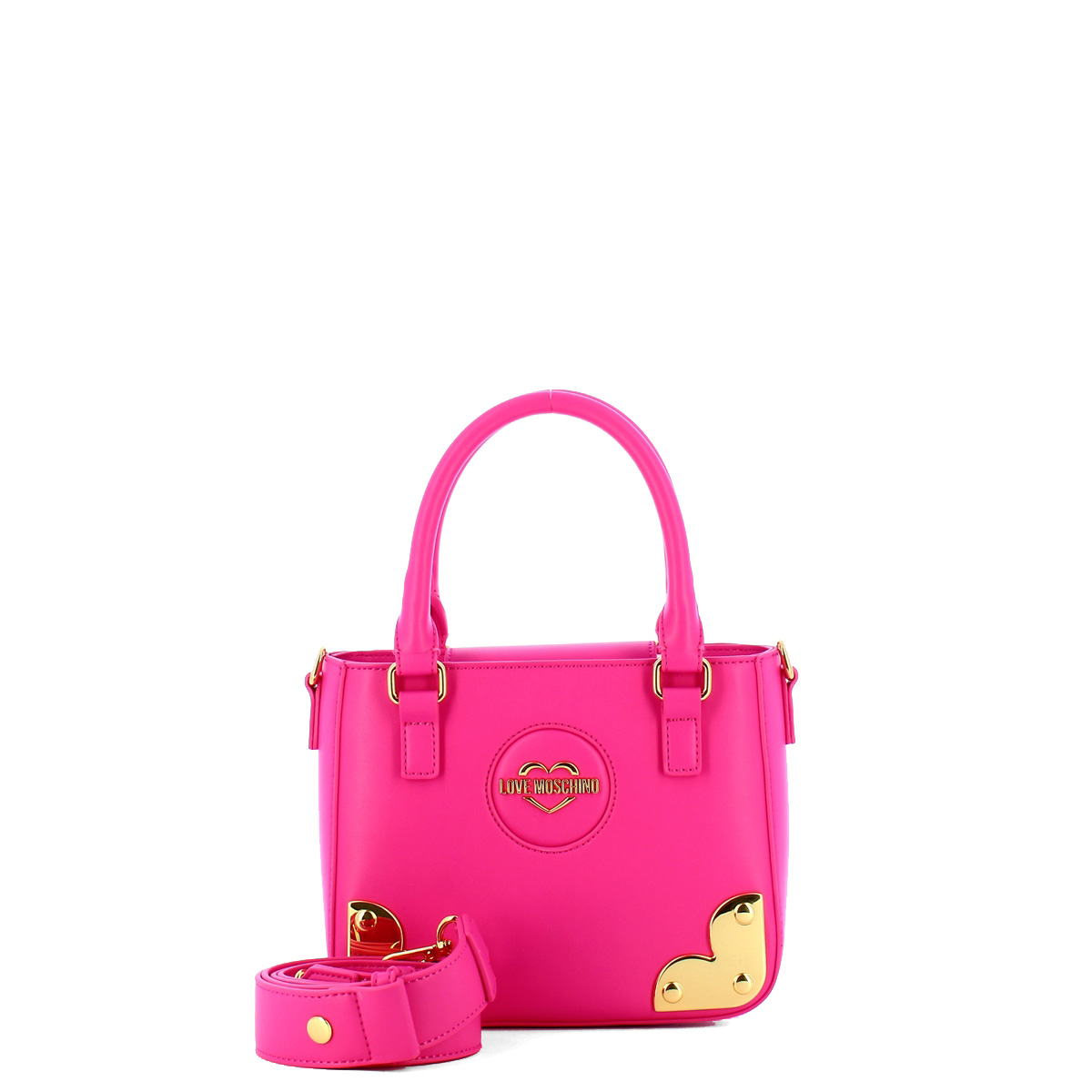 Love Moschino Borsa a mano Gold Corner Fuxia - 4