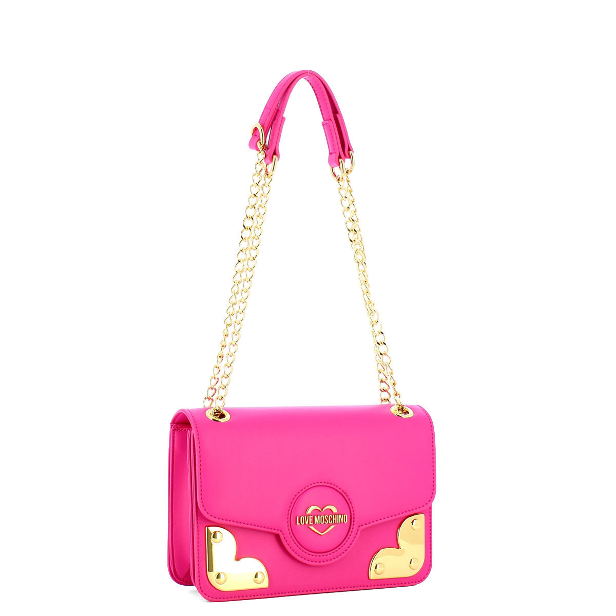 Love Moschino Borsa a spalla Gold Corner Fuxia - 2