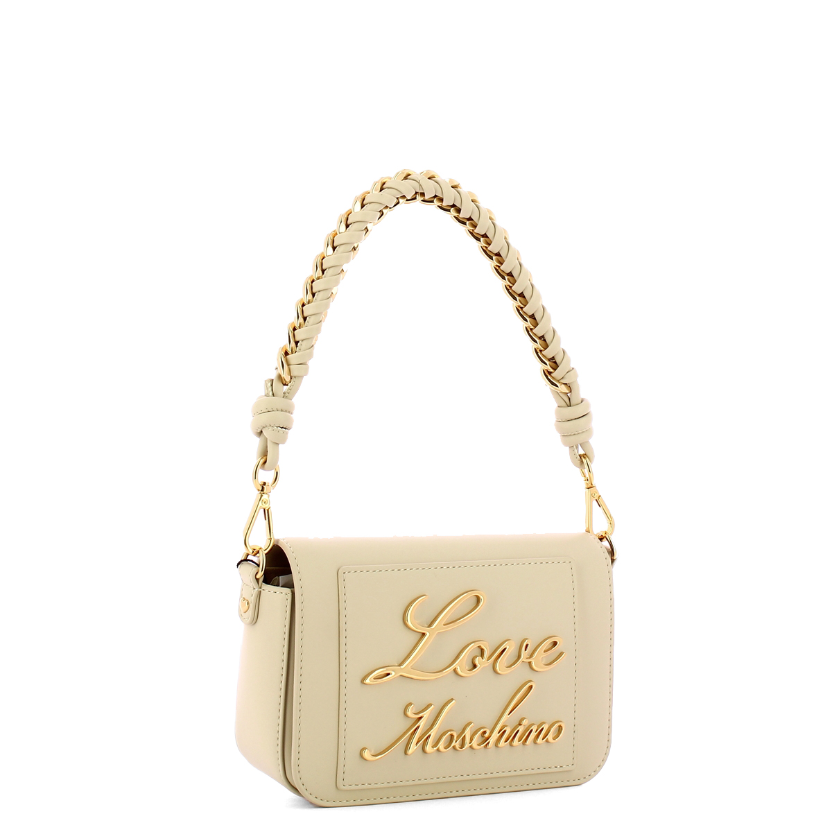 Love Moschino Mini Borsa a tracolla con logo Avorio - 2