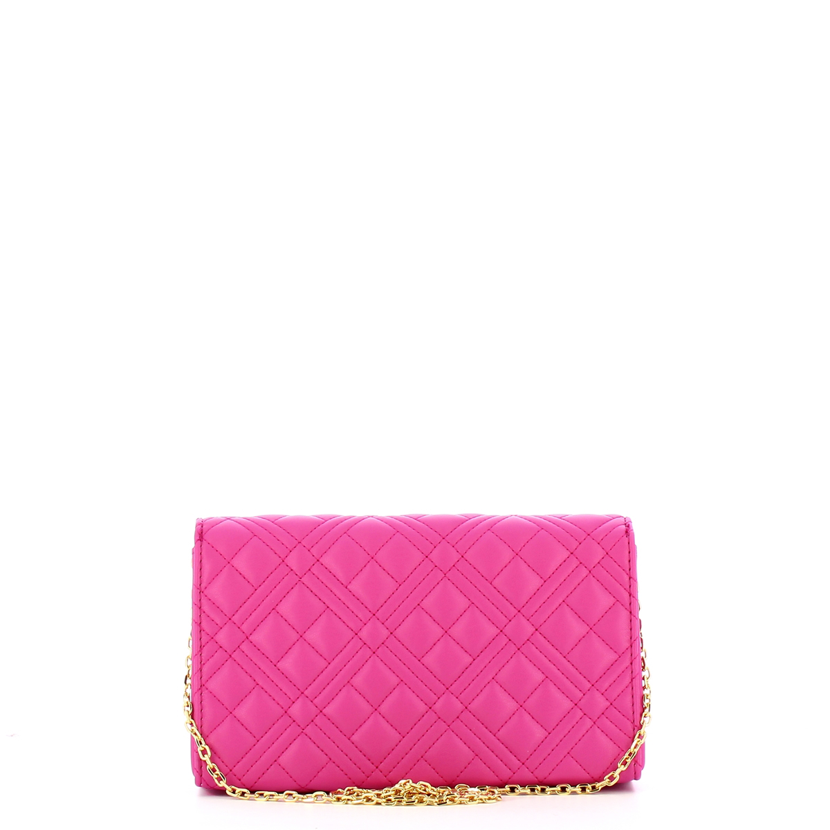 Love Moschino Clutch Shiny Quilted Fuxia - 3