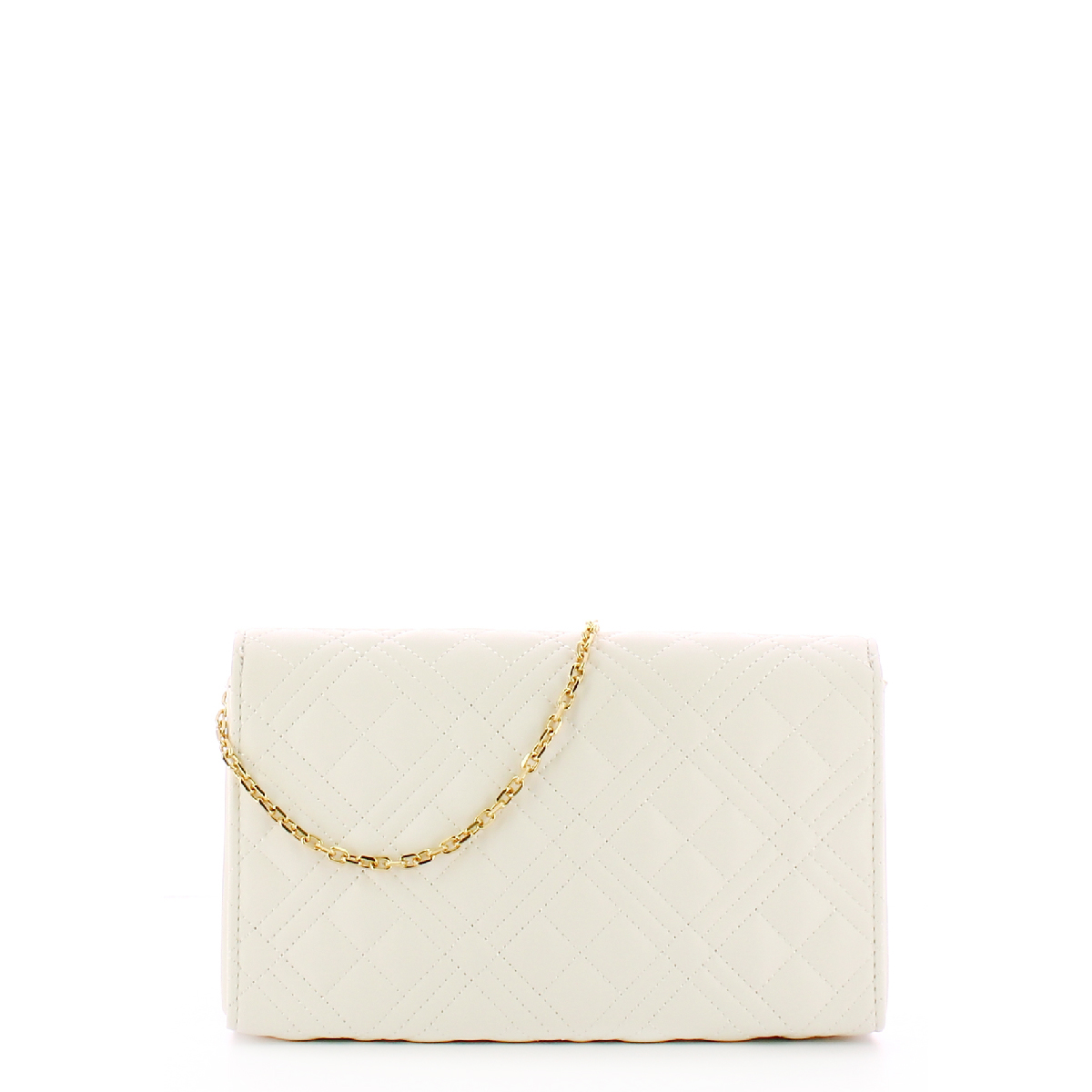 Love Moschino Clutch Shiny Quilted Bianco - 3