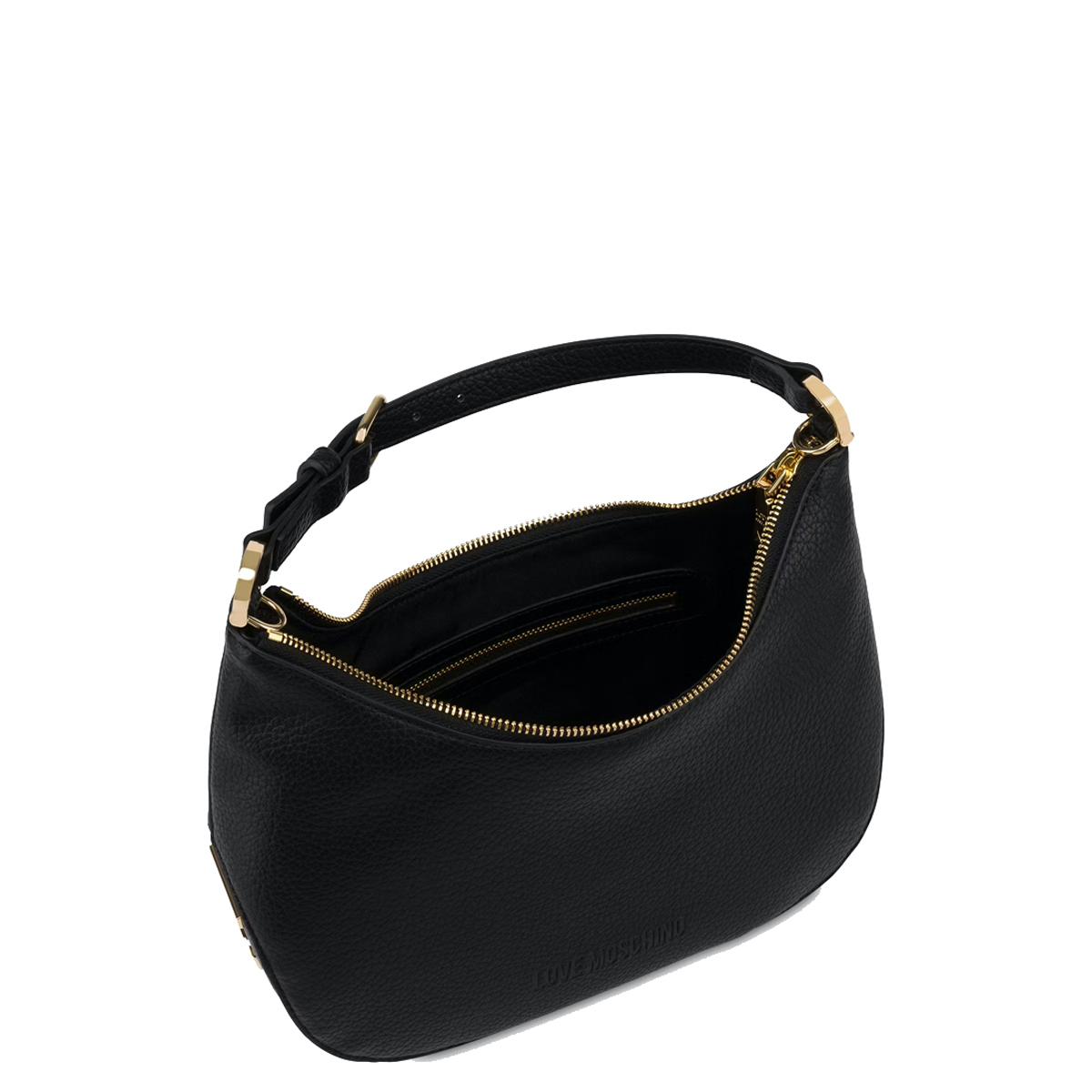 Love Moschino Hobo Bag Eco-Friendly Giant Logo Nero - 4